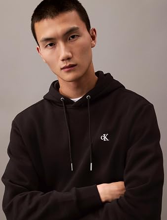 Calvin Klein Men's Monogram Logo Fleece Hoodie