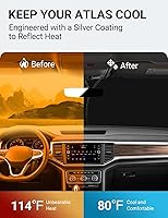 Vista 10 de Proadsy Parasol para parabrisas actualizado 2026, ajuste personalizado, Lexus NX 2022-2025 2026, 4 capas, plegable, protector de parasol frontal que