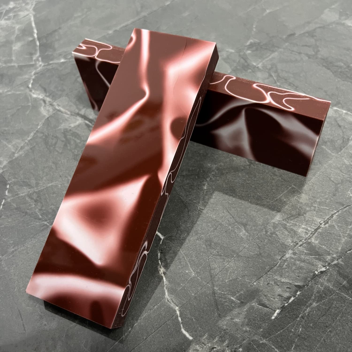 YEEYOUNG 2 Pack Tool Knife & Gun Handle DIY Handmade Decoration Sculpting Acrylic Resin Sheet（Redwhite）