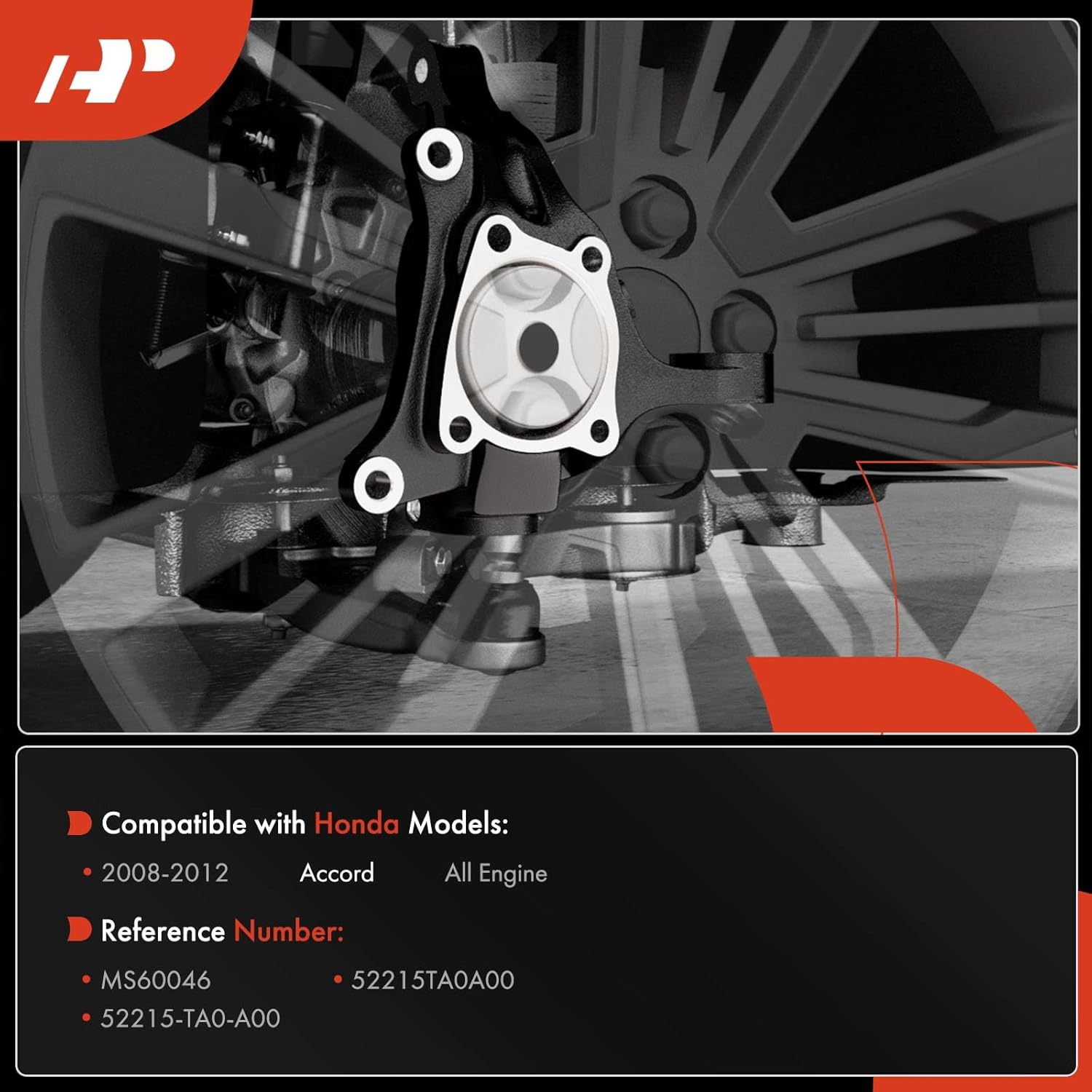 A-Premium Rear Left Suspension Steering Knuckle Compatible with Honda Accord 2008 2009 2010 2011 2012, Driver Side