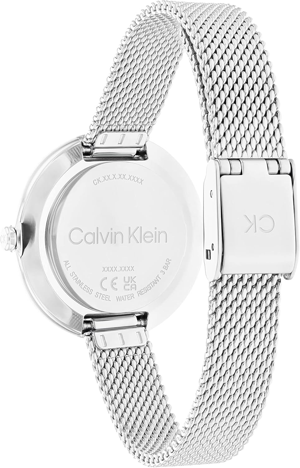 Calvin Klein Orologio Analogico al Quarzo da Donna con Cinturino in Maglia Metallica in Acciaio Inossidabile Argentato - 25200185 Calvin Klein Orologio Analogico al Quarzo da Donna con Cinturino in Maglia Metallica in Acciaio Inossidabile Argentato - 25200185