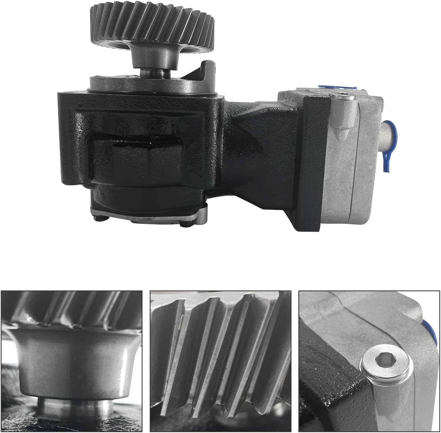 9061301415 OM906 Air Brake Compressor Compatible with Mercedes Benz Engine OM 906 Replace # 9061306215 9061303015 4123520250