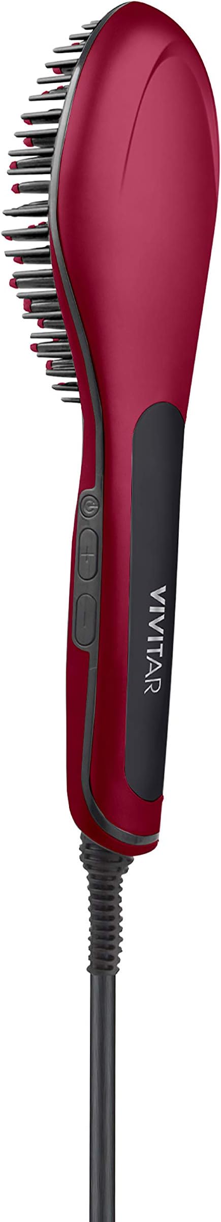 Vivitar Ceramic Straightening Hair Brush, Red