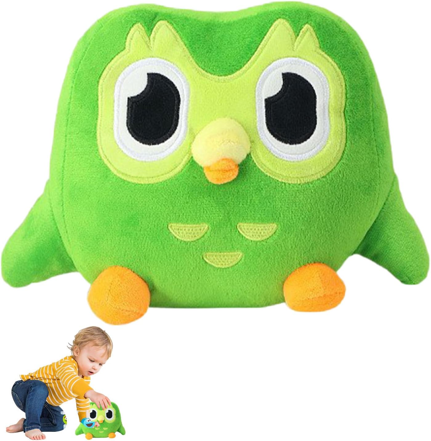 Green Owl Plush Toy Soft Stuffed Cartoon Throw Pillow Animal Cute Toy for Home Decoration Children's Birthday Gift 27 * 20 Cm