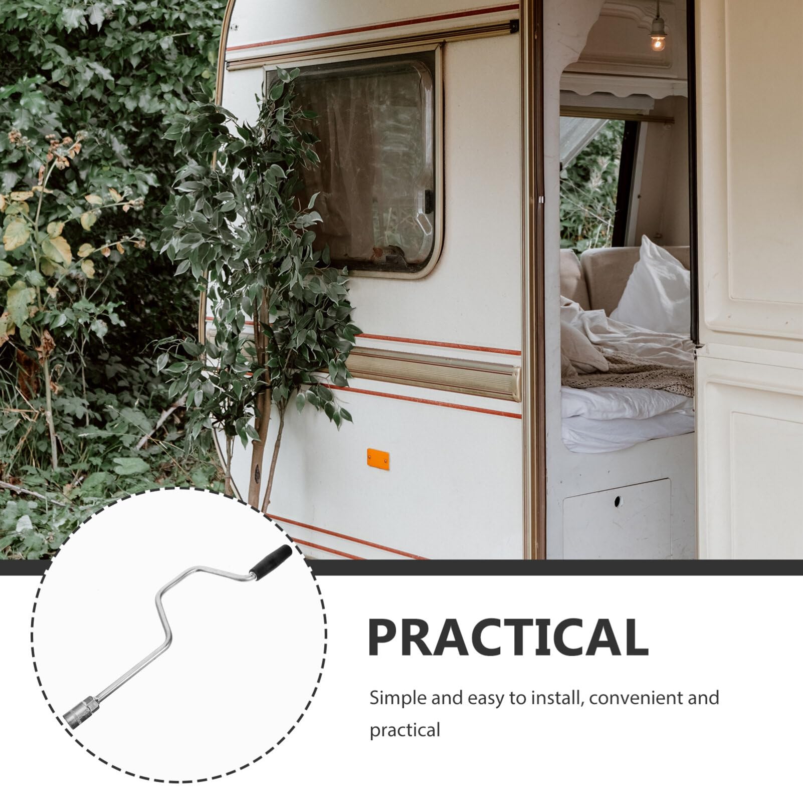 iplusmile Poignée De Manivelle De Remplacement Pour Camping-Car Outil De Stabilisation Pour Remorque Rv