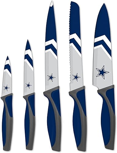Miniatura 5 de YouTheFan Dallas Cowboys - Juego de barbacoa de 3 piezas + 5 cuchillos de cocina