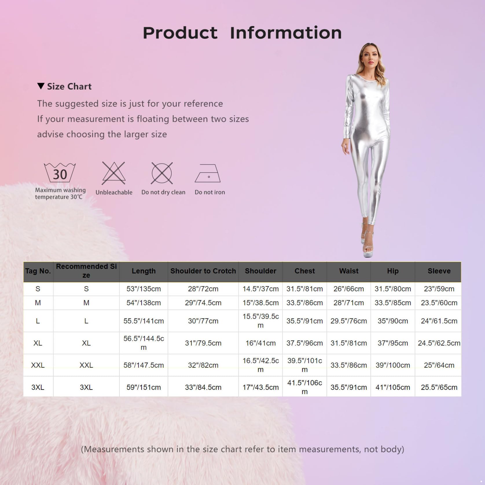 Mono de Gimnasia Rítmica para Mujer Bodies de Danza Brillante Metálico Mono Largo de Cuello Redondo Jumpsuit Traje de Cuerpo Entero Disfraz S-3XL