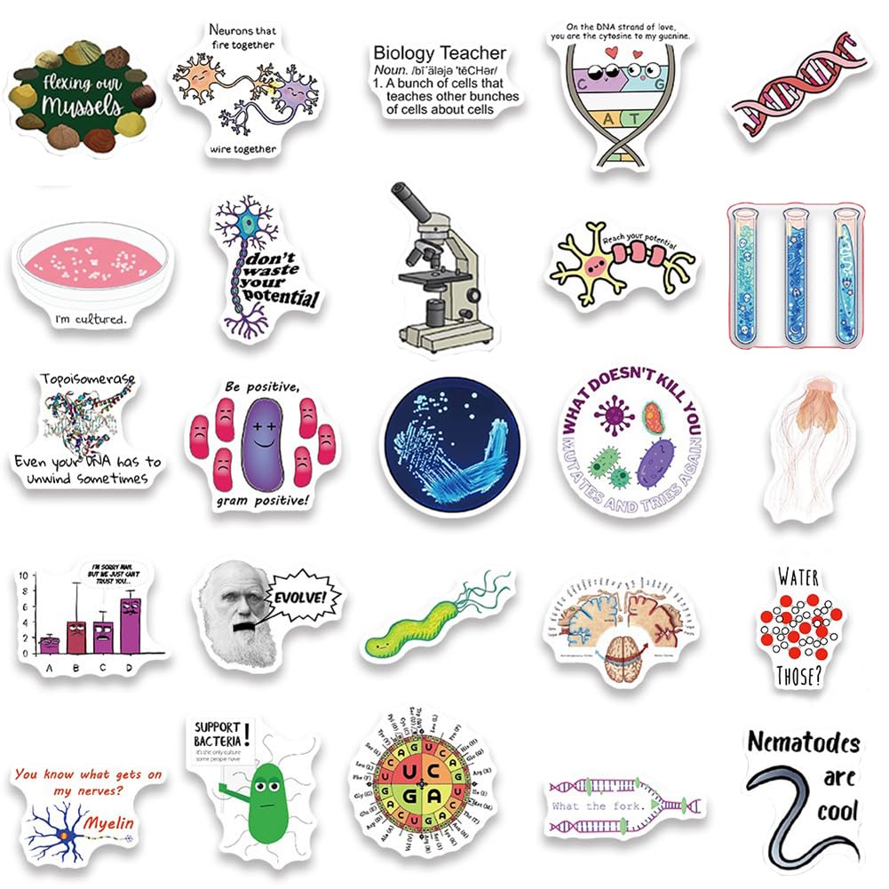 Laptop Science Decorations BeYumi Natural Science Stickers - 1000 ...