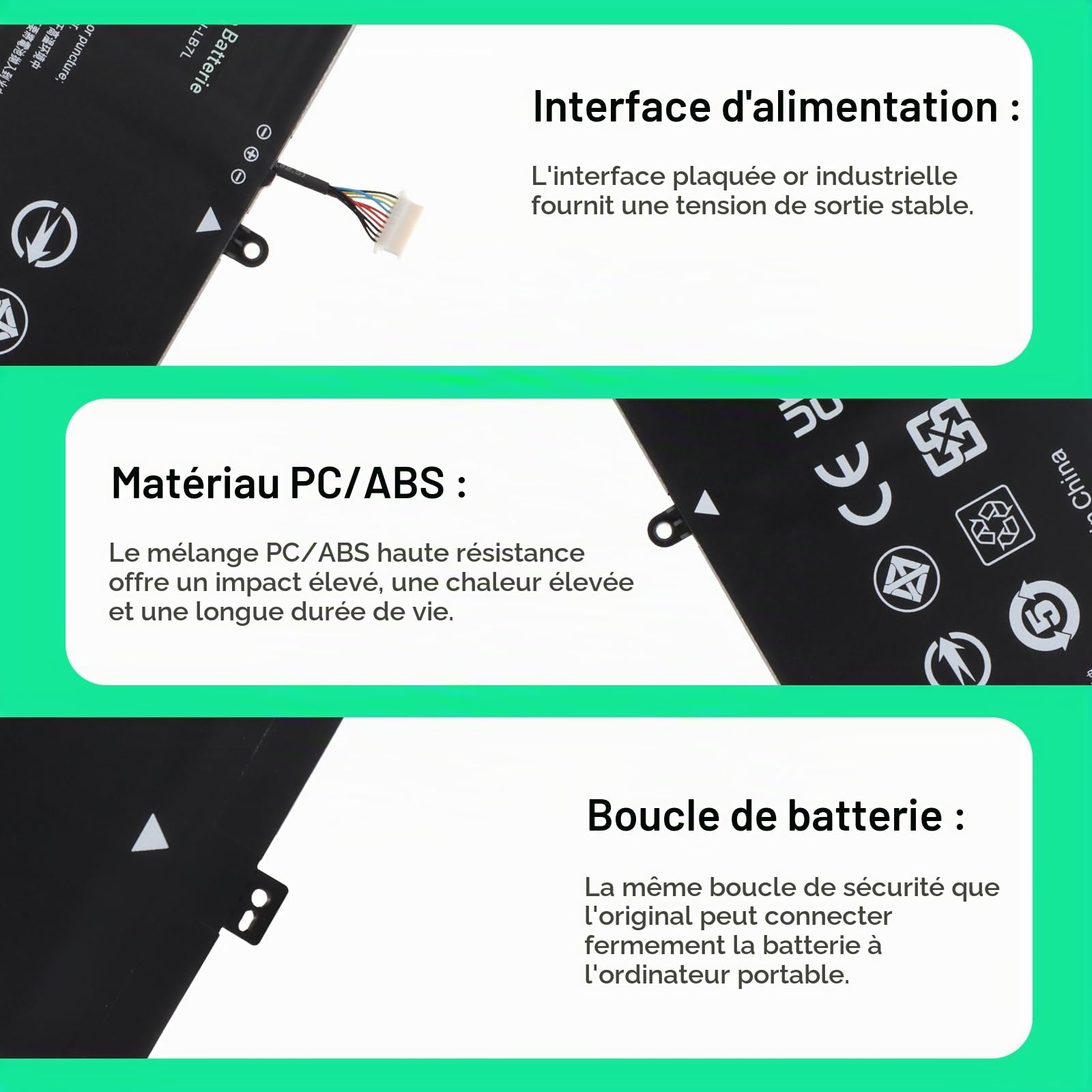 SH03XL Batterie pour HP Spectre X360 13-AC0XX 13-AC033DX 13-AC023DX 13-AC052NA 13-W0XX 13-W063NR 13-W013DX 13T-AB000 HSTNN-LB7L L11421-542 859026-421 CN03XL [11.55V/57.9Wh]