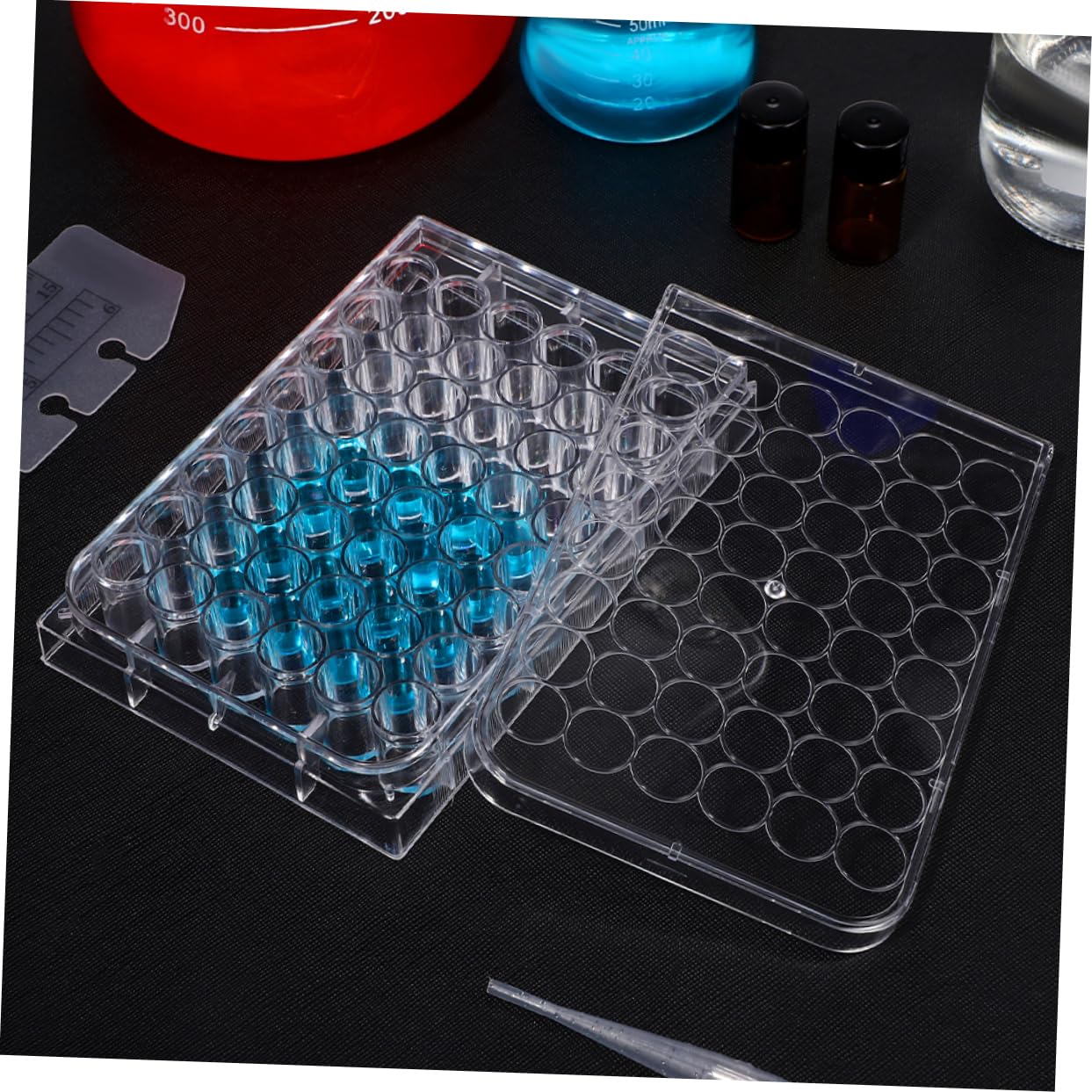 6pcs Cell Culture Plate for Laboratory Analysis Space-Saving Design Accurate Position for Improved Experimental Efficiency