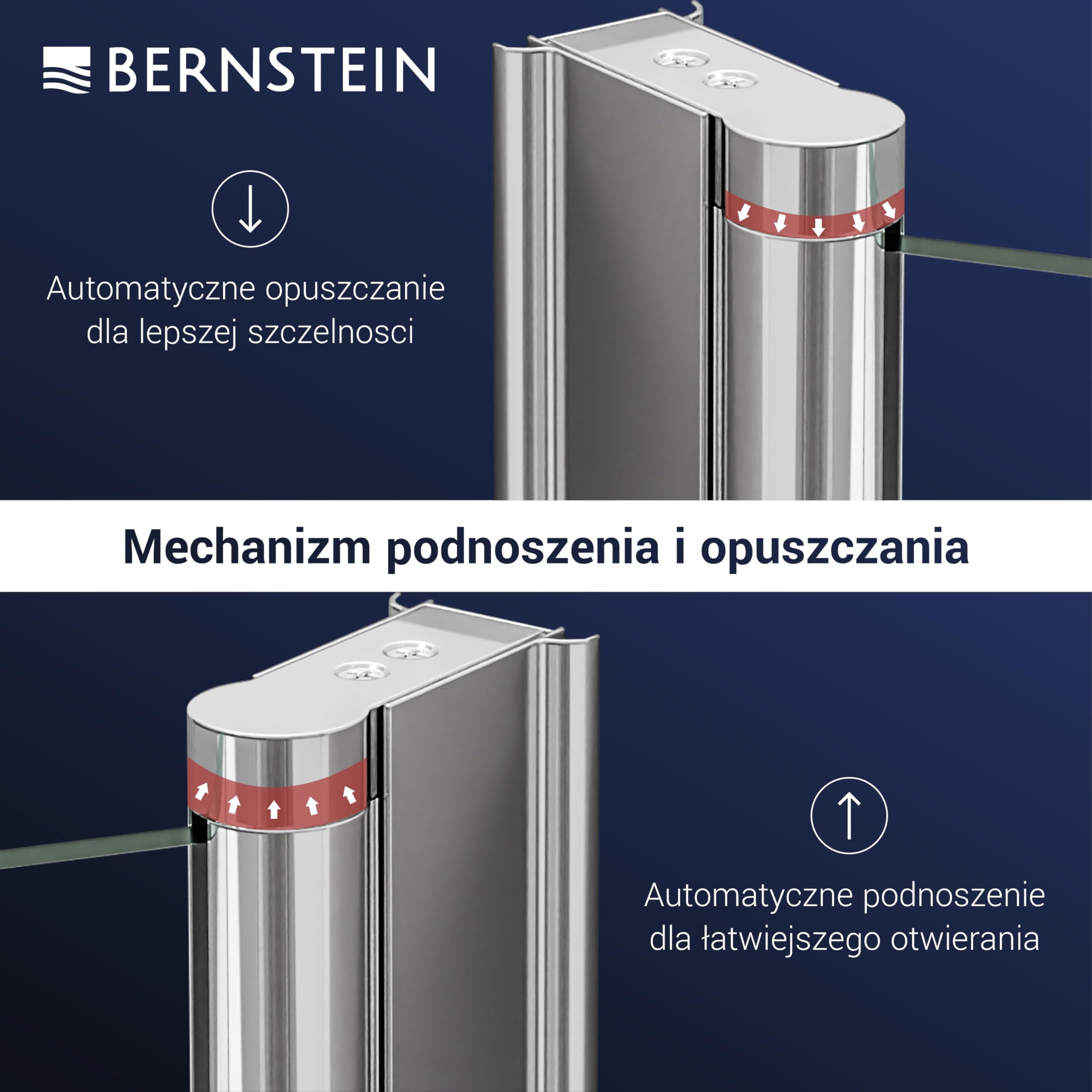 BERNSTEIN Kabina prysznicowa 90x100cm wysokość 195cm narożna kabina prysznicowa z wejściem od przodu NT416 szkło bezpieczne ESG 8 mm ze szkła przezroczystego z nano