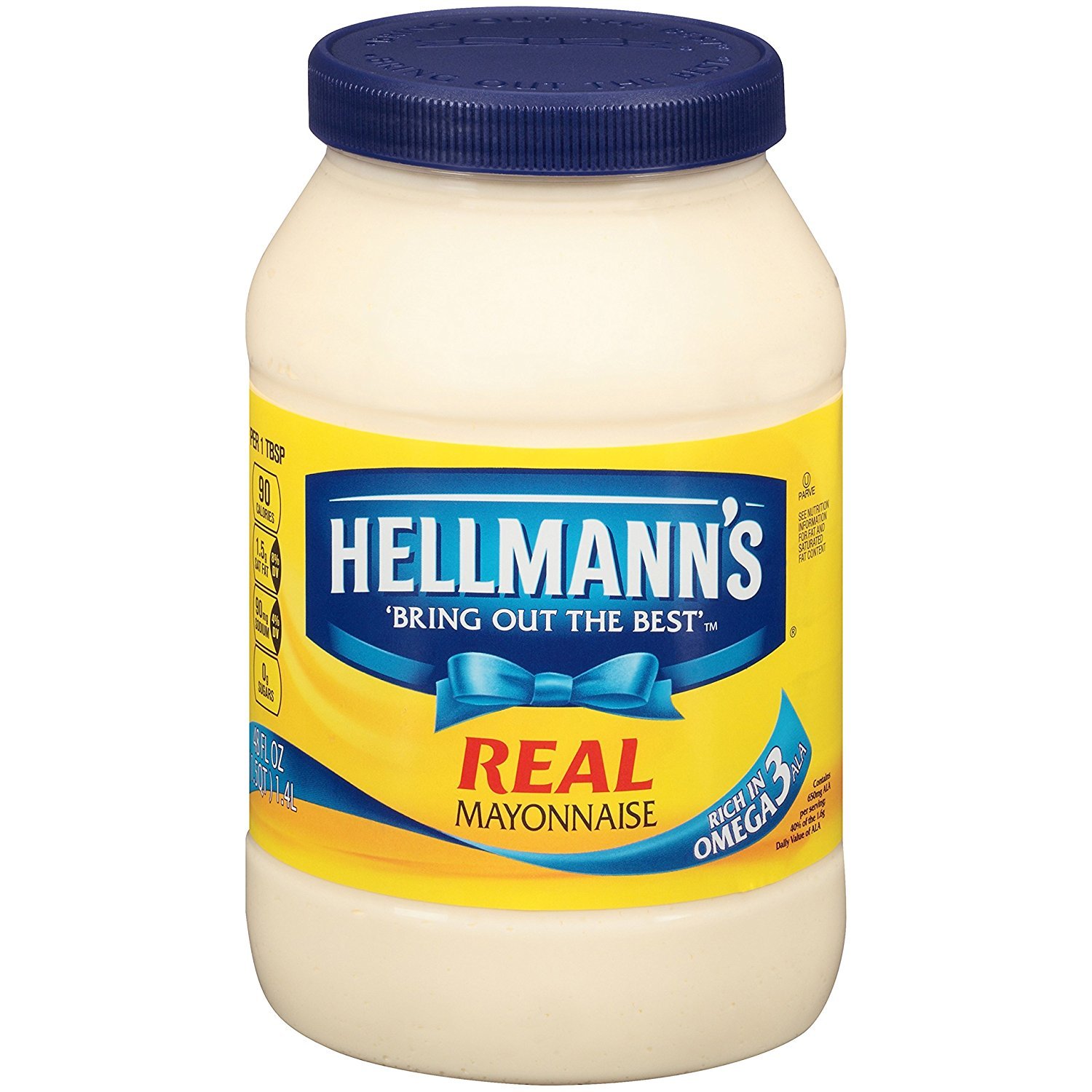 Hellmann's Real, Mayonnaise, 48 Fl Oz (Pack of 2)