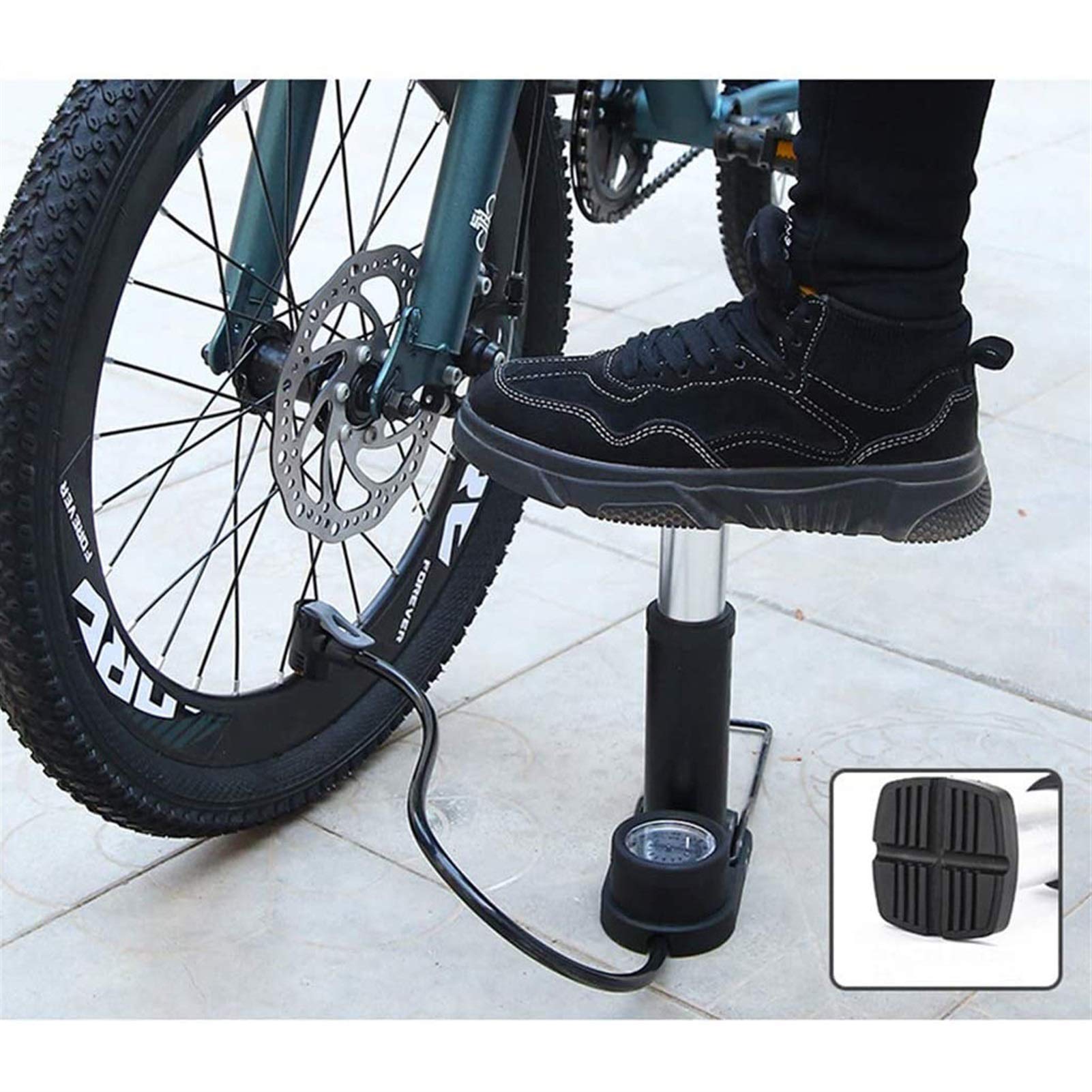 Pompka nożna do roweru z igłą pompowaną przenośna Aolly Bike pompka nożna pompka do wstrząsów mini pompka do roweru