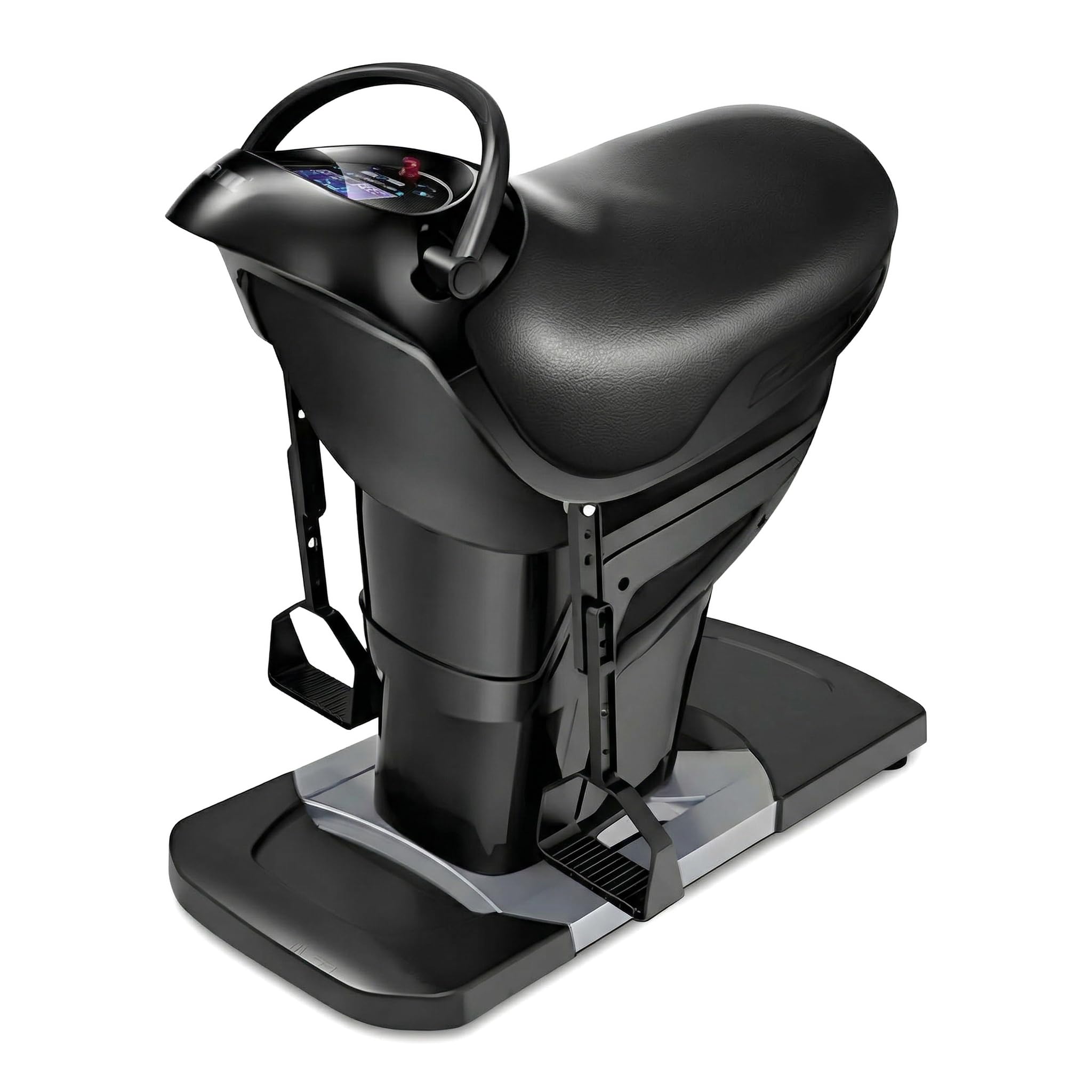 YXZYFPP Electric Horse Riding Machine, 3D Simulation Riding Simulator with Safety Switch, 20 Speed Adjustable Abdominal Trainer with Bluetooth, Calorie Monitor, 330LBS Capacity