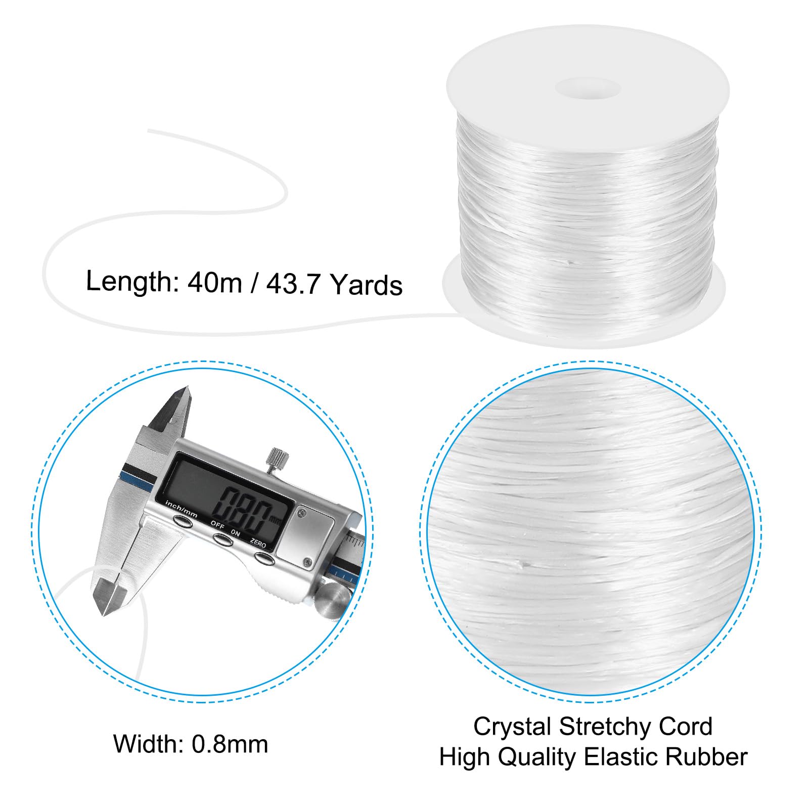 PATIKIL 44Yard/40m Flat Stretchy Bracelet String - Image 2