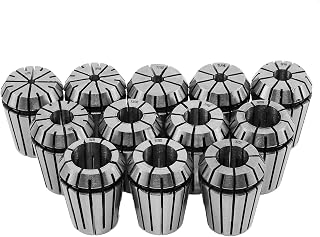 ER25 Spring Collet Set, 12-Piece 65Mn Spring Steel Precision Router Collets for CNC Milling, Engraving & Lathe Tool Holding（1/2,1/4,1/8,3/8,5/8,3/16,5/16,7/16,9/16,7/32,13/32,17/32）