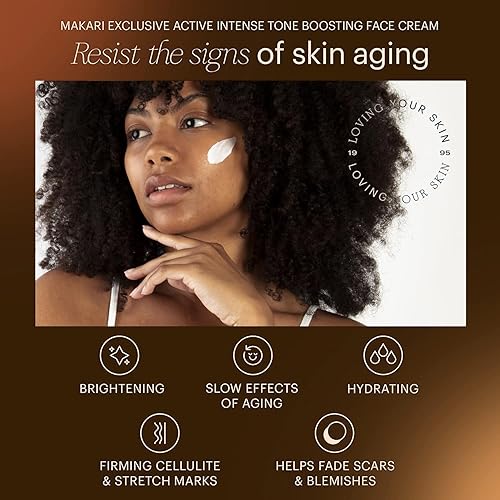 Miniatura 3 de MAKARI Exclusiva crema facial activa intensa que aumenta el tono (1.7 onzas)  Crema facial iluminadora de la piel  Hidrata y suaviza  Suaviza las