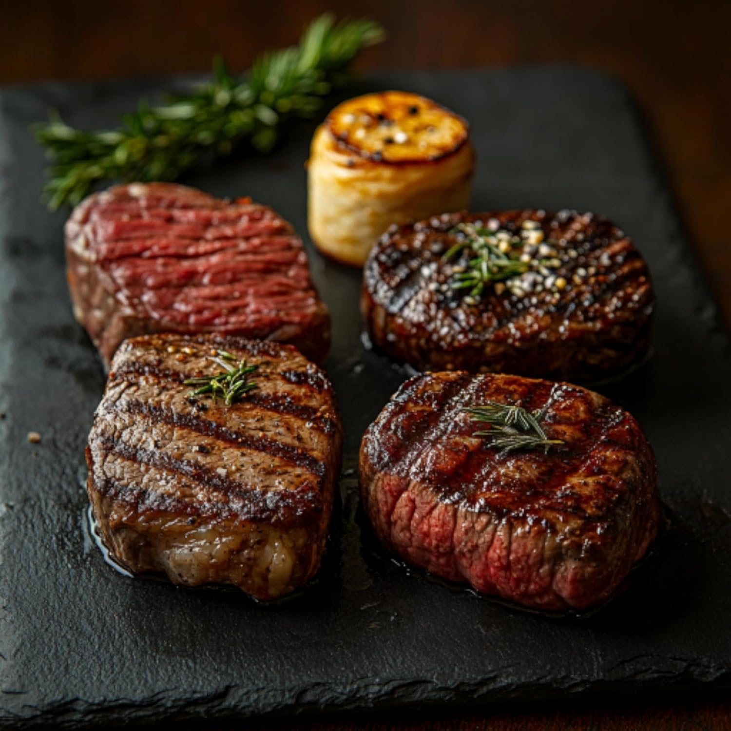 OCEANZEN:USDA Prime Steak Sampler – Ribeye, Filet Mignon & New York Strip (10 oz. Each) – Hand-Cut & Flash-Frozen – Single-Serve Gourmet Beef Trio for Grilling or Gifting