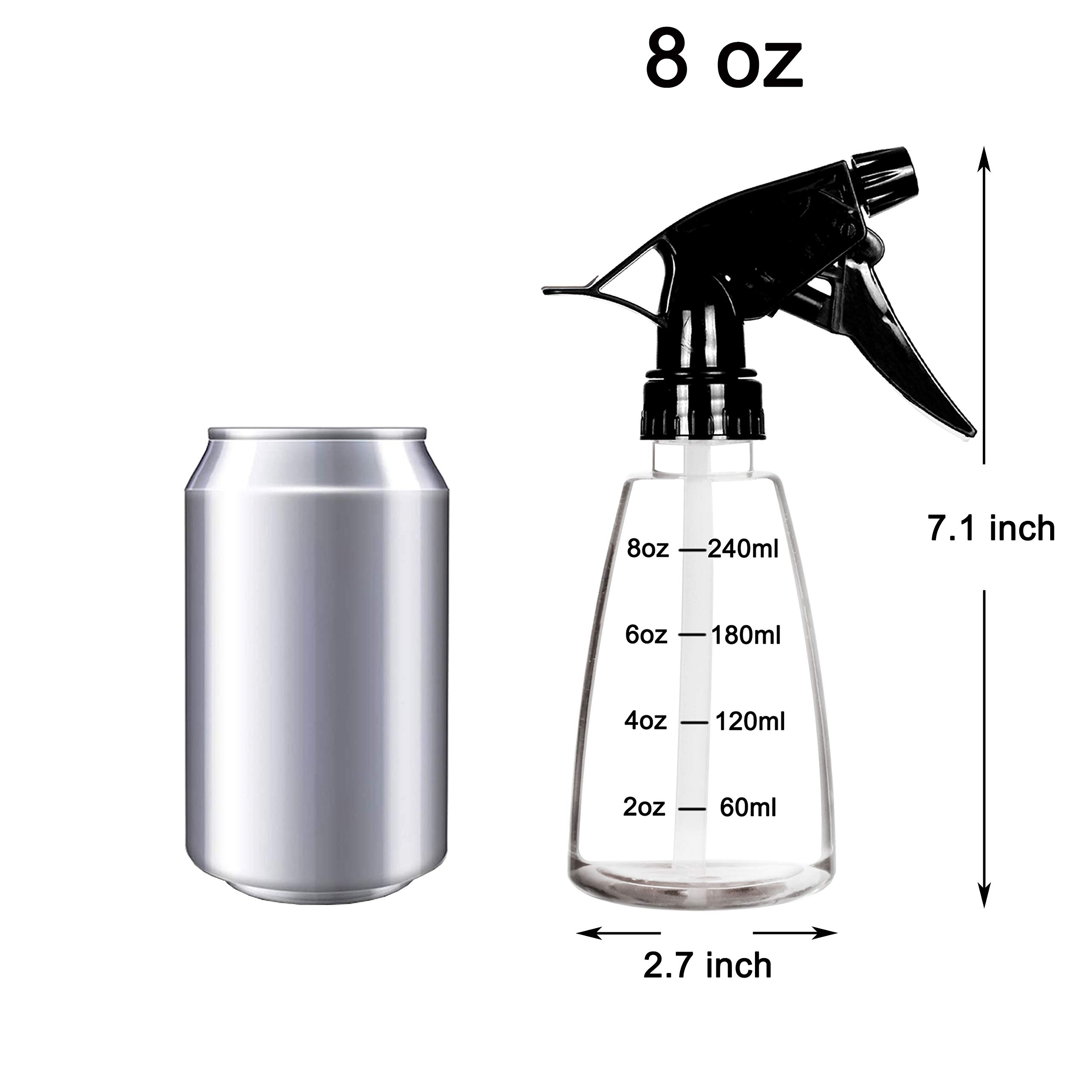Youngever - 6 Vaporisateurs 250ml Transparents - Bouteilles Pulvérisateur Anti-Fuites