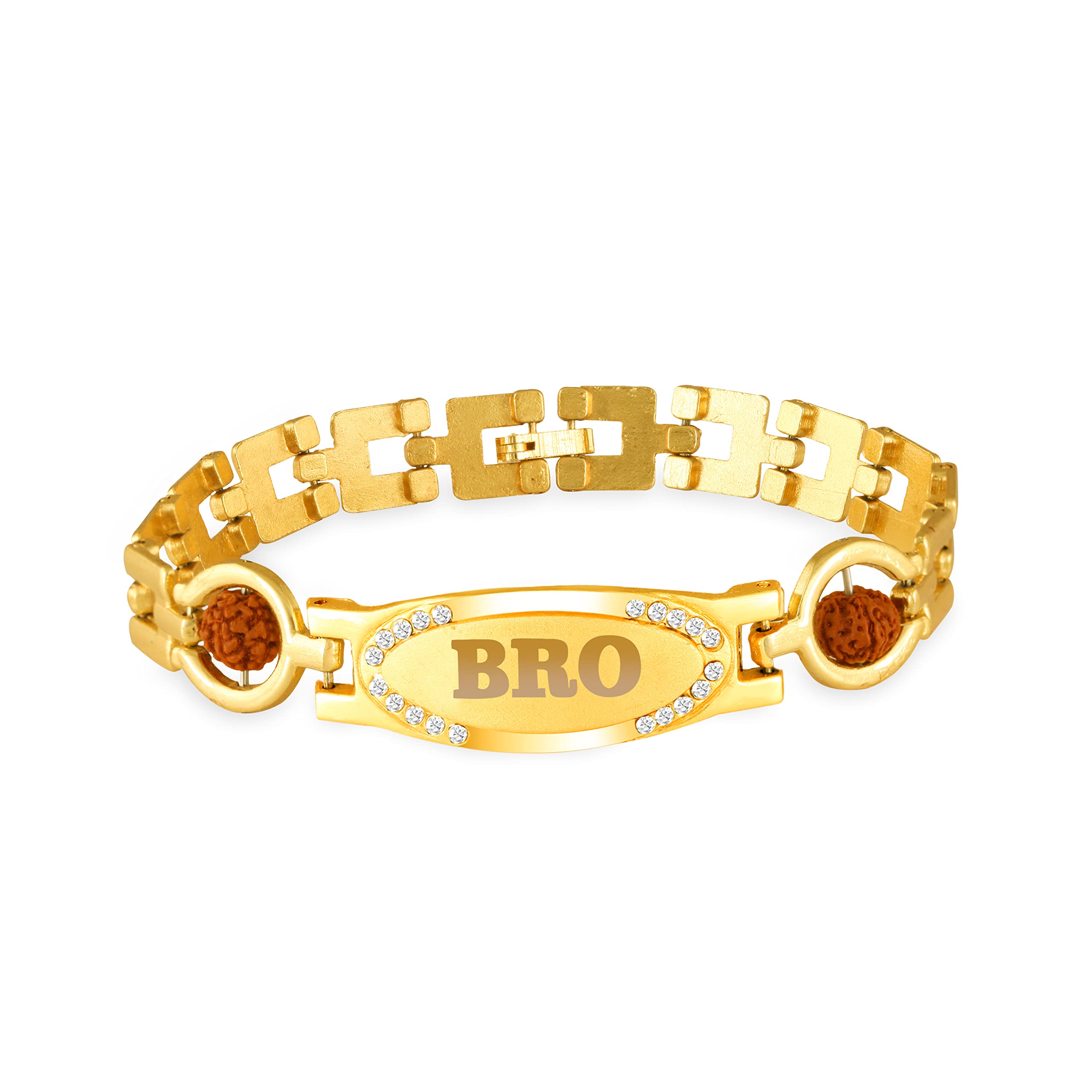 rudraksha Rakhi Bracelet for brother Bracelet for Men Rudraksha Aum Om Kada for men Bracelet for Boys Gold,Kada golden Bracelets Rakhi for Bhaiya Brother Kids Raksha Bandhan Wrist Band gift-image-38