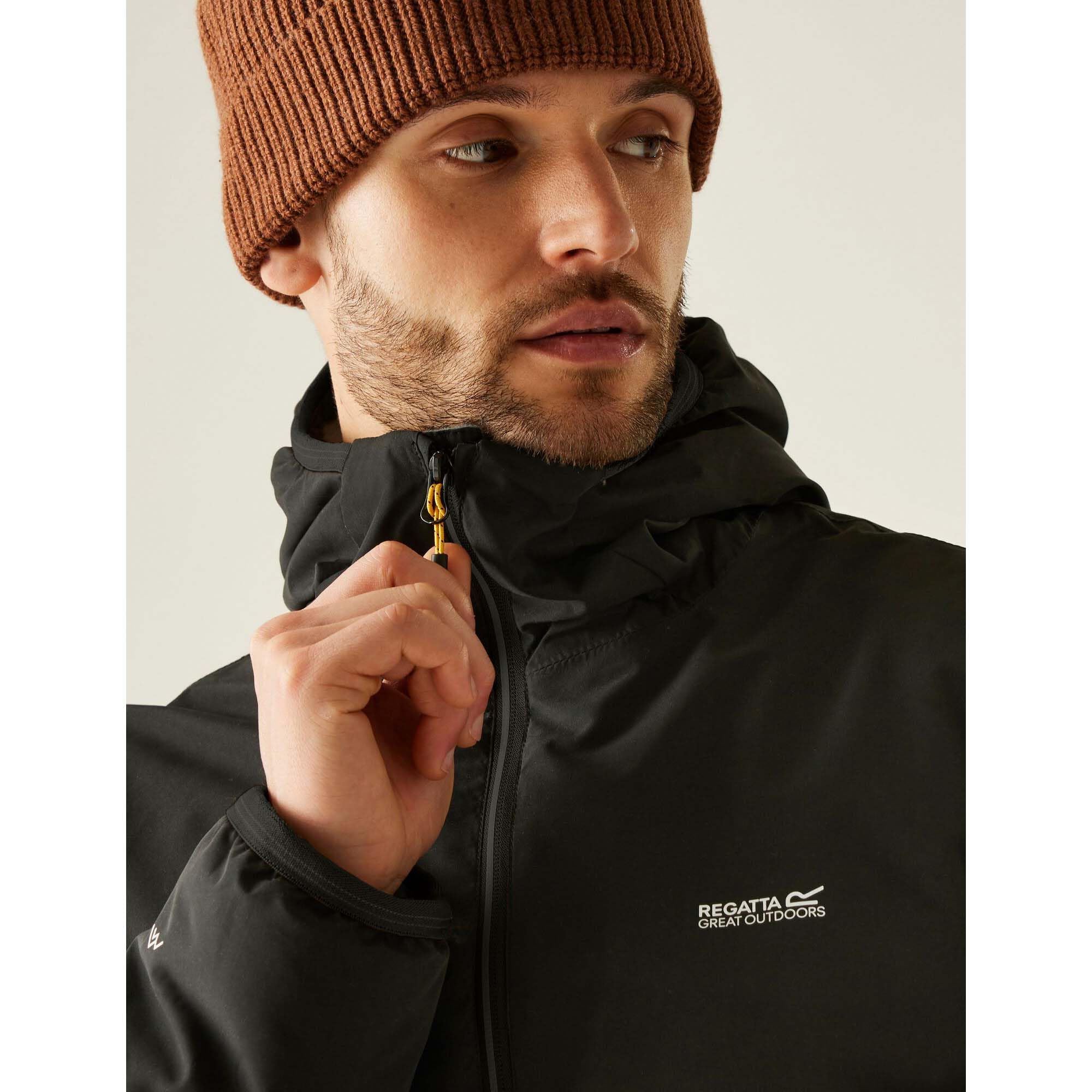 Regatta Hombre Chaqueta Impermeable Caspen, Black, M
