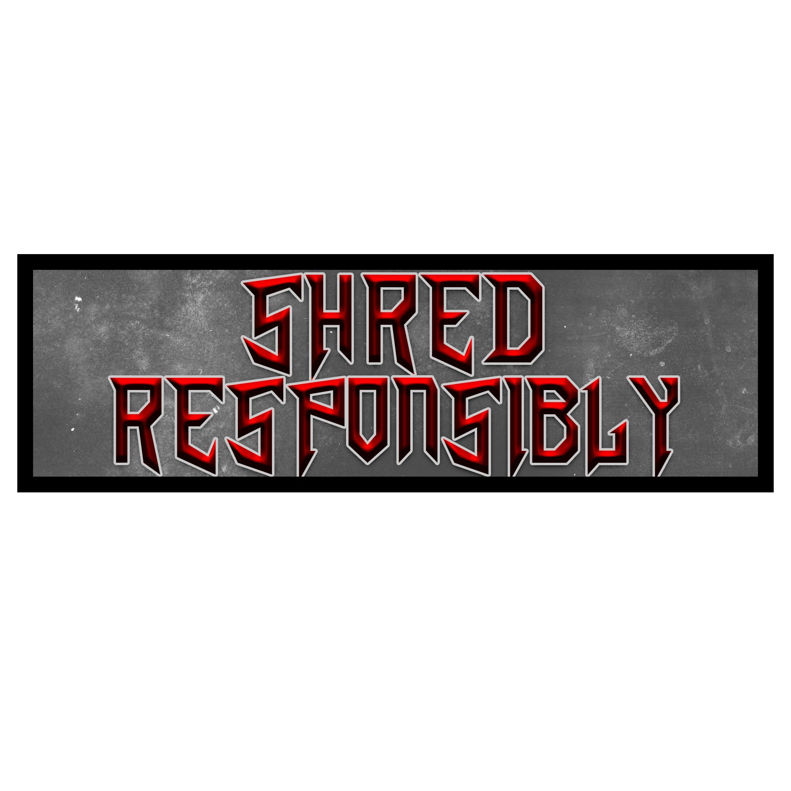 Shred Responsibly Guitar Instrument Case Sticker - 5