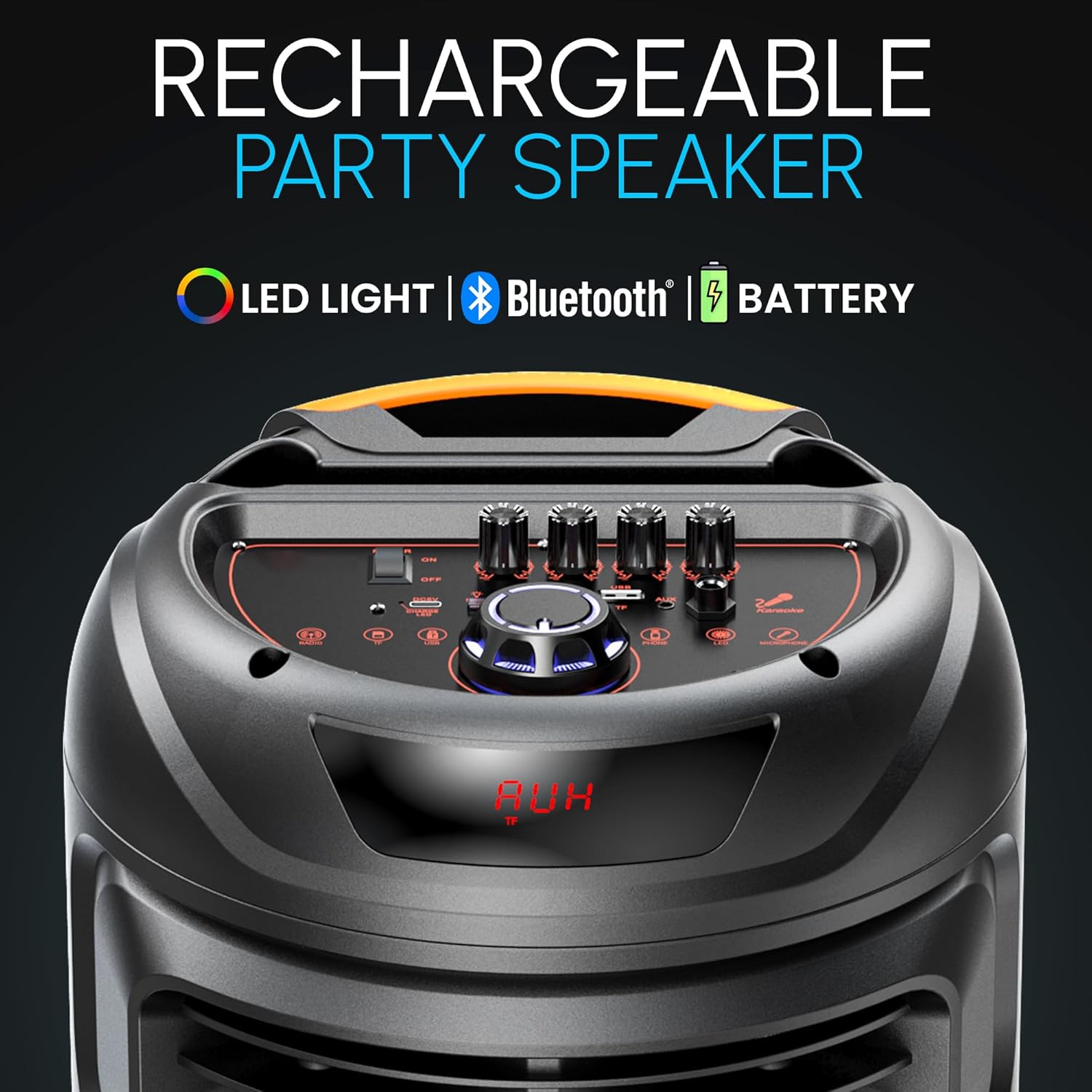 Audiobox ABX-2900R Dual 8" Party Bluetooth Speaker - Light Weight with RGB Lights, Dual Channel Sound for Parties, DJ, Karaoke Ready - Image 2