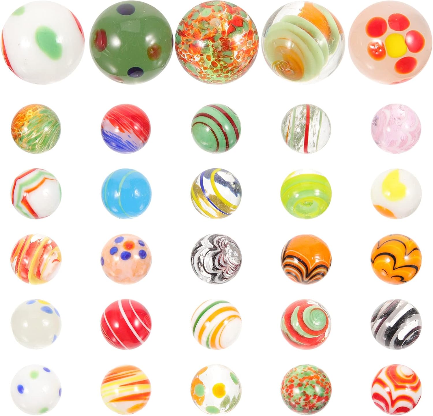 30pcs Handmade Glass Ball Glass Beads Toys Ball Decorative