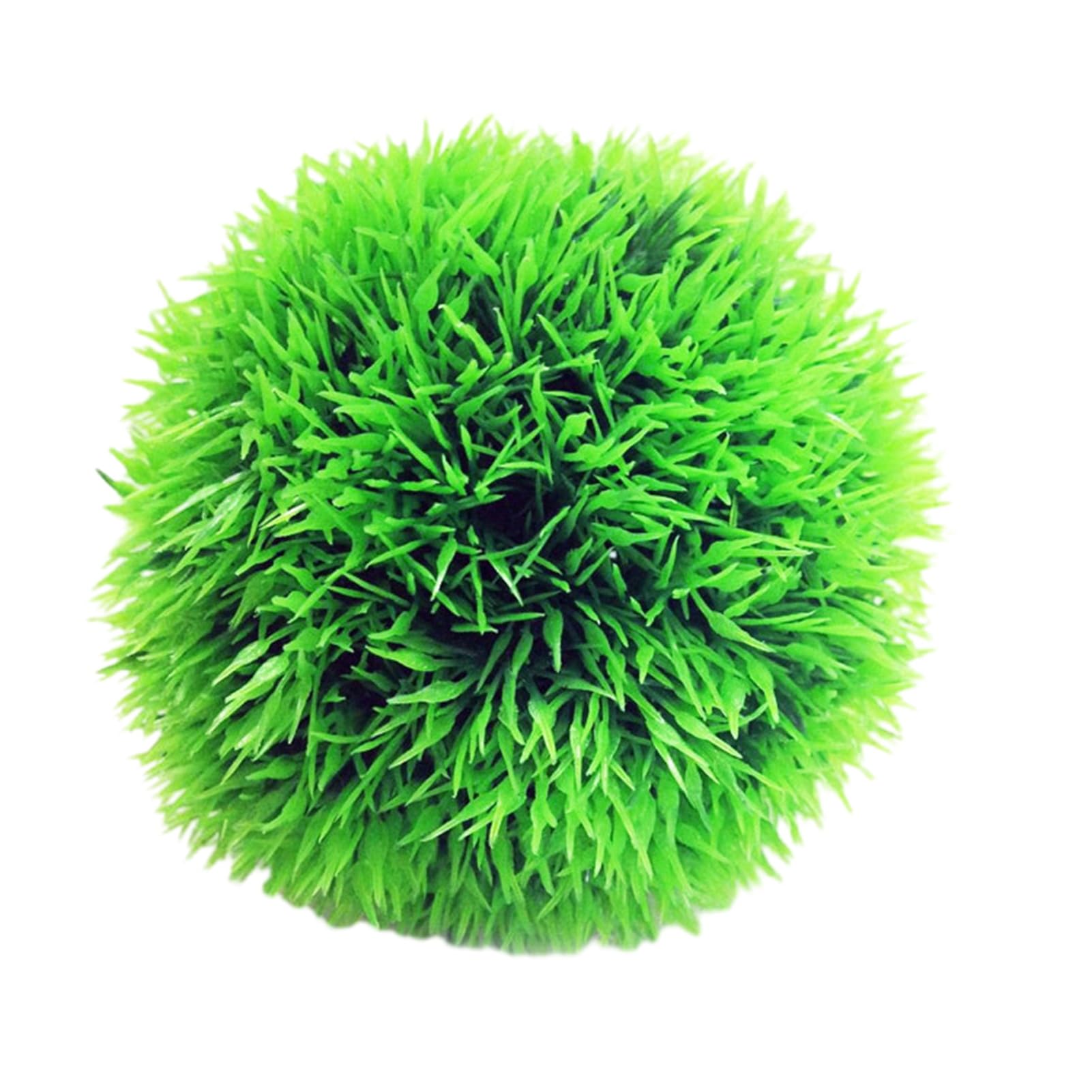 Pasisuu Artificial Aquarium Spherical Grass Balls – Soft Plastic Water Plant Decor for Fish Tank, Moss Ball Style Aquarium Background Decoration L