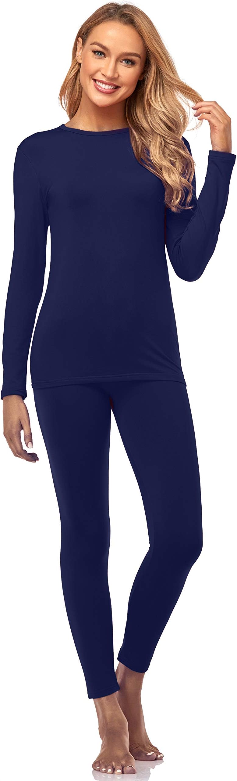 MalistWomen's Thermal Underwear Ultra Soft Long Johns Top with Fleece Lined Set