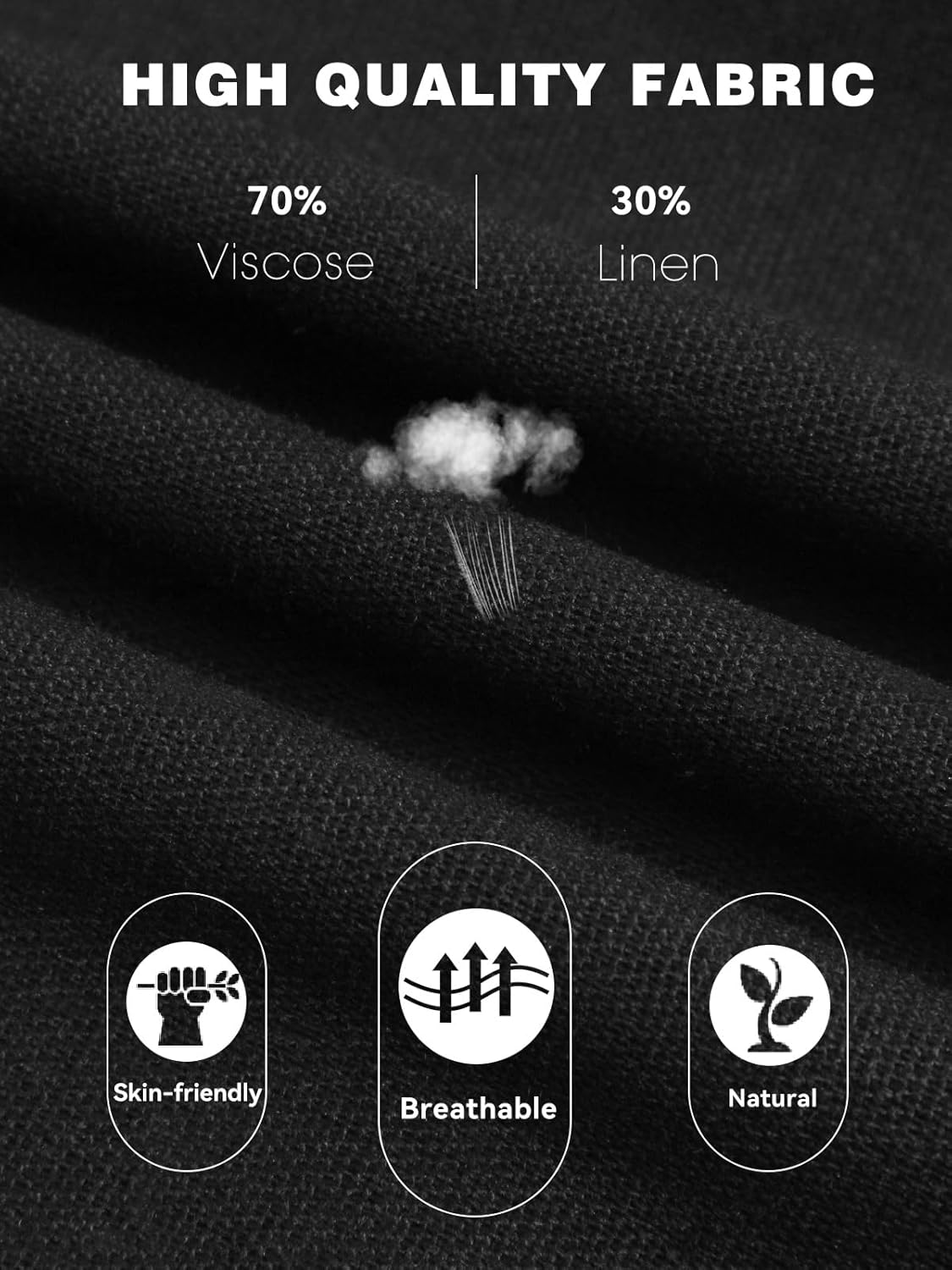 QIANXIZHAN Linen Pants Women,Summer Beach Wide Leg Palazzo Pants Drawstring - Image 5