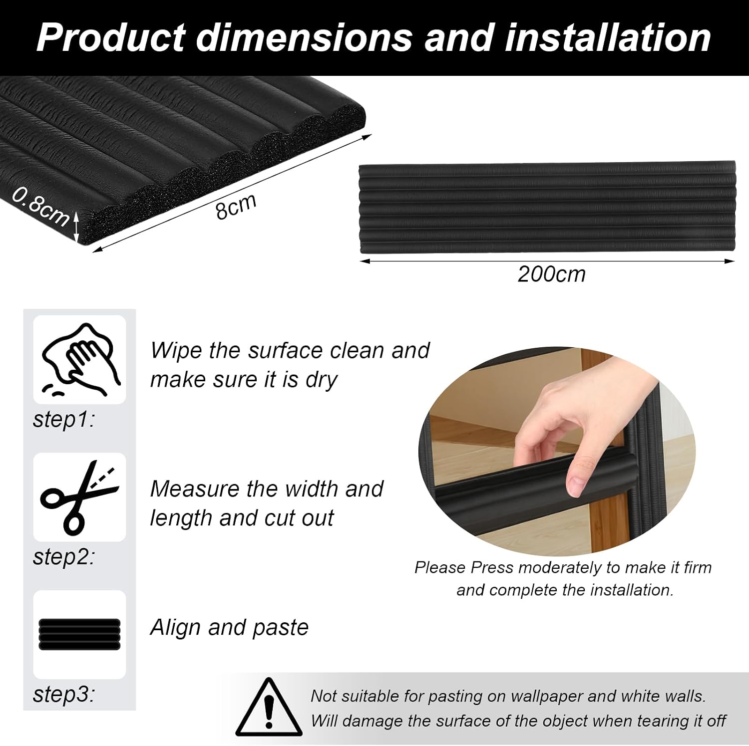 Black 6.5ft Bunk Bed Ladder Pads Self-Adhesive Bunk Bed Ladder Cover Foam Soft Corner Protectors Loft Beds Accessories Soft Wide Edge Protector for Dorm Stair Steps Sharp Edge