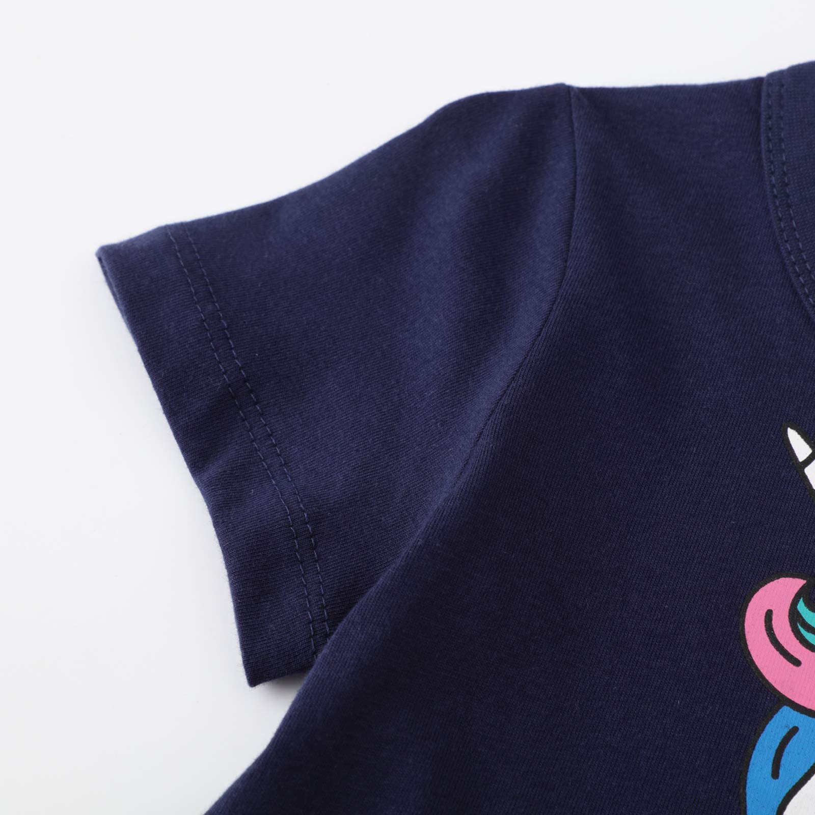Vestido Niña Unicornio Algodón Lentejuelas Tul Cuello Redondo Vestidos Princesa Fiesta Verano Talla 2-7 Años