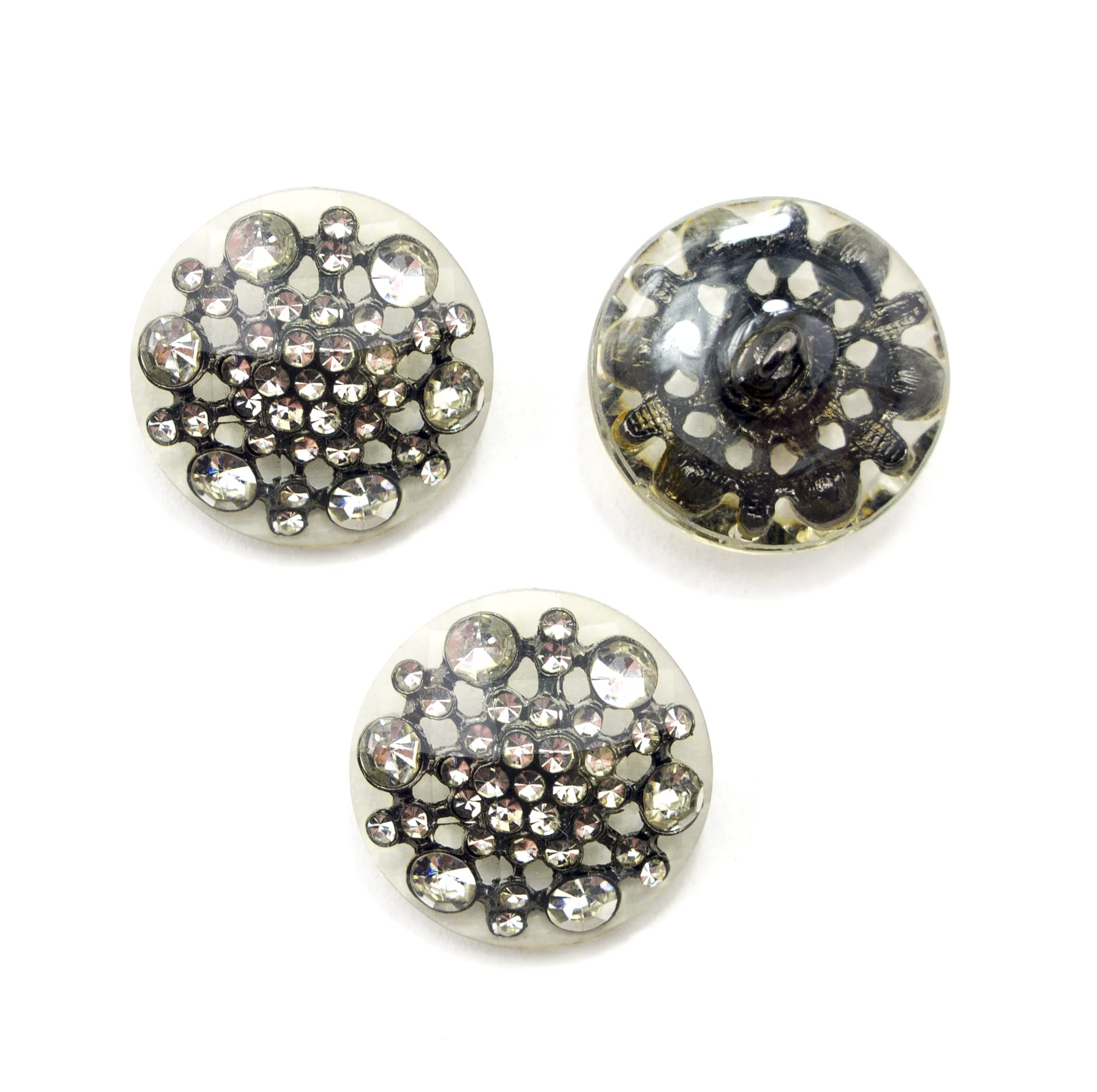Boutons vintage en cristal de strass 28 mm pour personnaliser vos vestes et manteaux