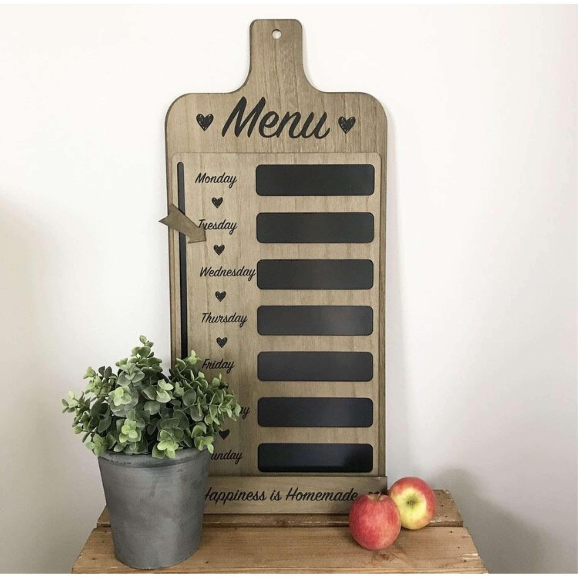 Geko Brown/Cream Blackboard With Weekly Menu