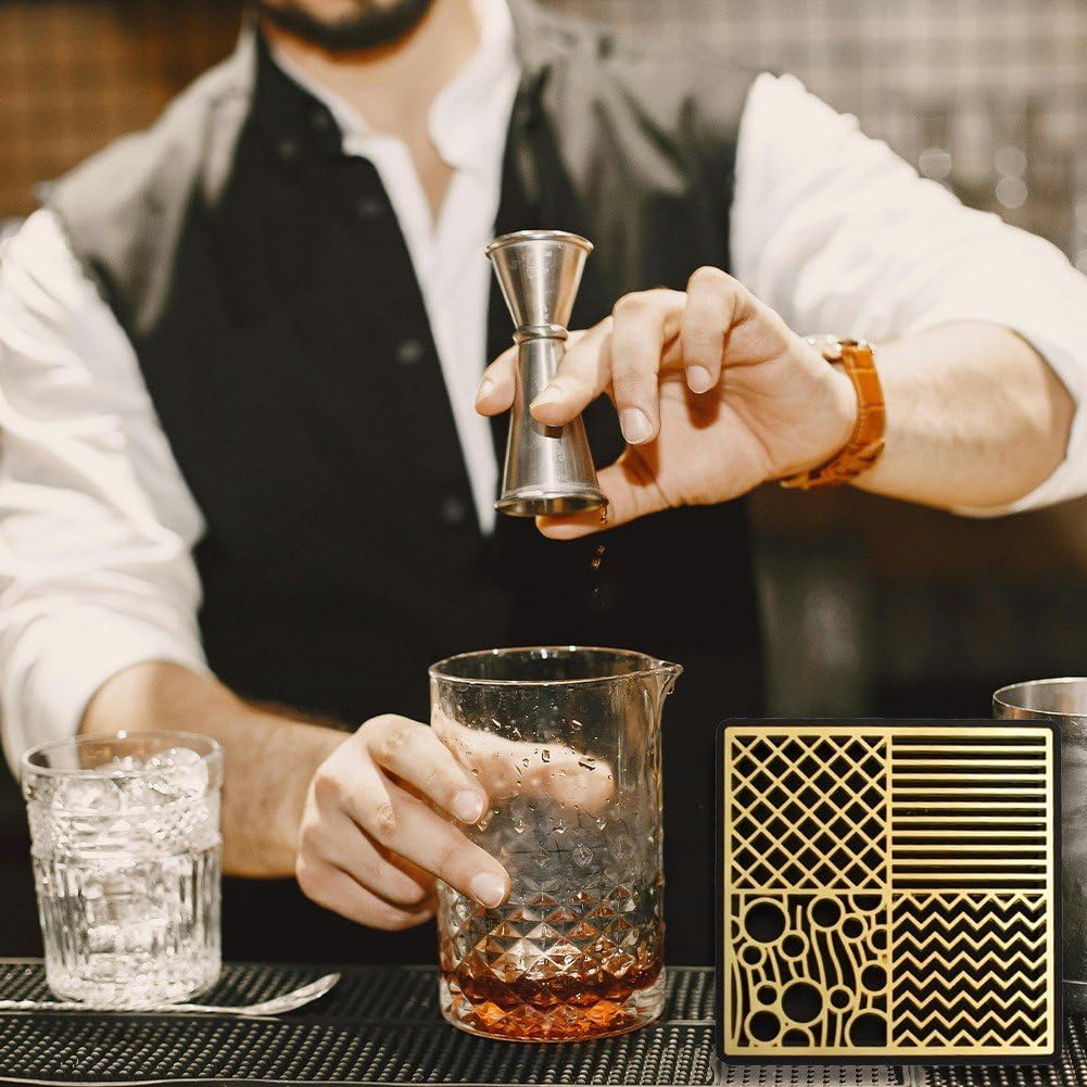Bandeja para Estampar Hielo con Diseño De Latón, Molde Personalizado para Cubitos De Hielo, Accesorio De Barman para Coctelería Y Whisky.
