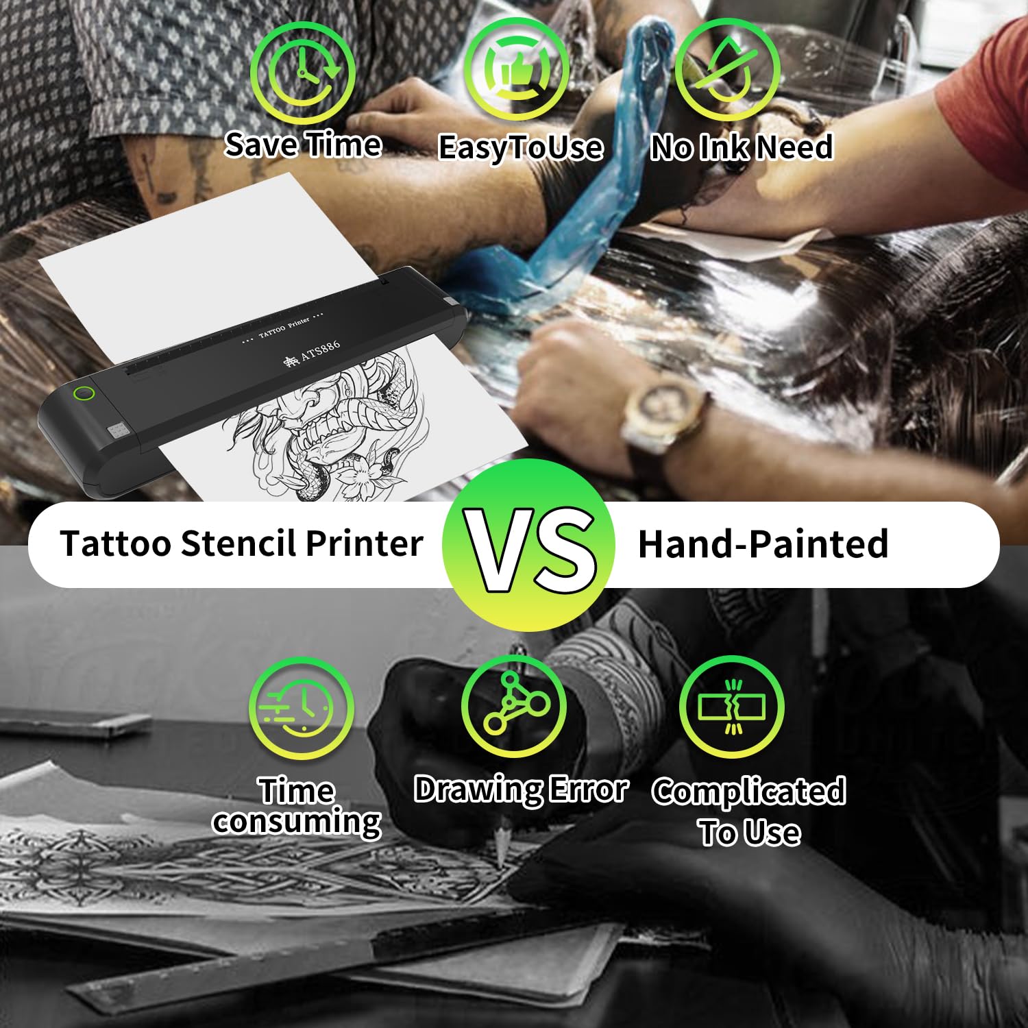 YILONG ATS886RTP Tattoo Stencil Printer Bluetooth Lebanon Ubuy