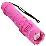 Fightsense Heavy Duty Flashlight Stun Gun for Women Self Defense - Rechargeable Batteries - Bright LED Flashlight with Three Modes for Men Or Women (Pink)