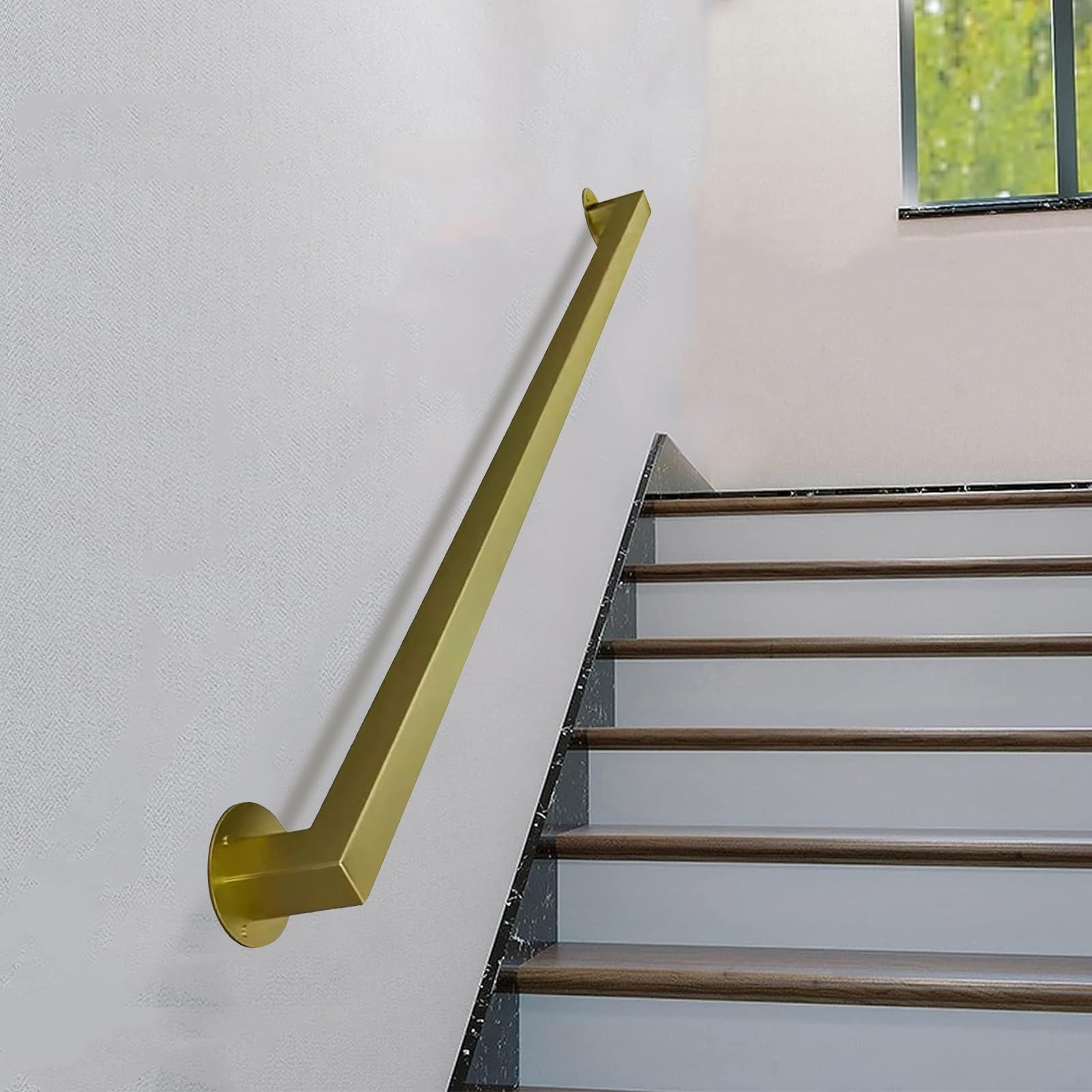 Garde-corps d'escalier en fer forgé 180 cm pour aménagement intérieur et jardin