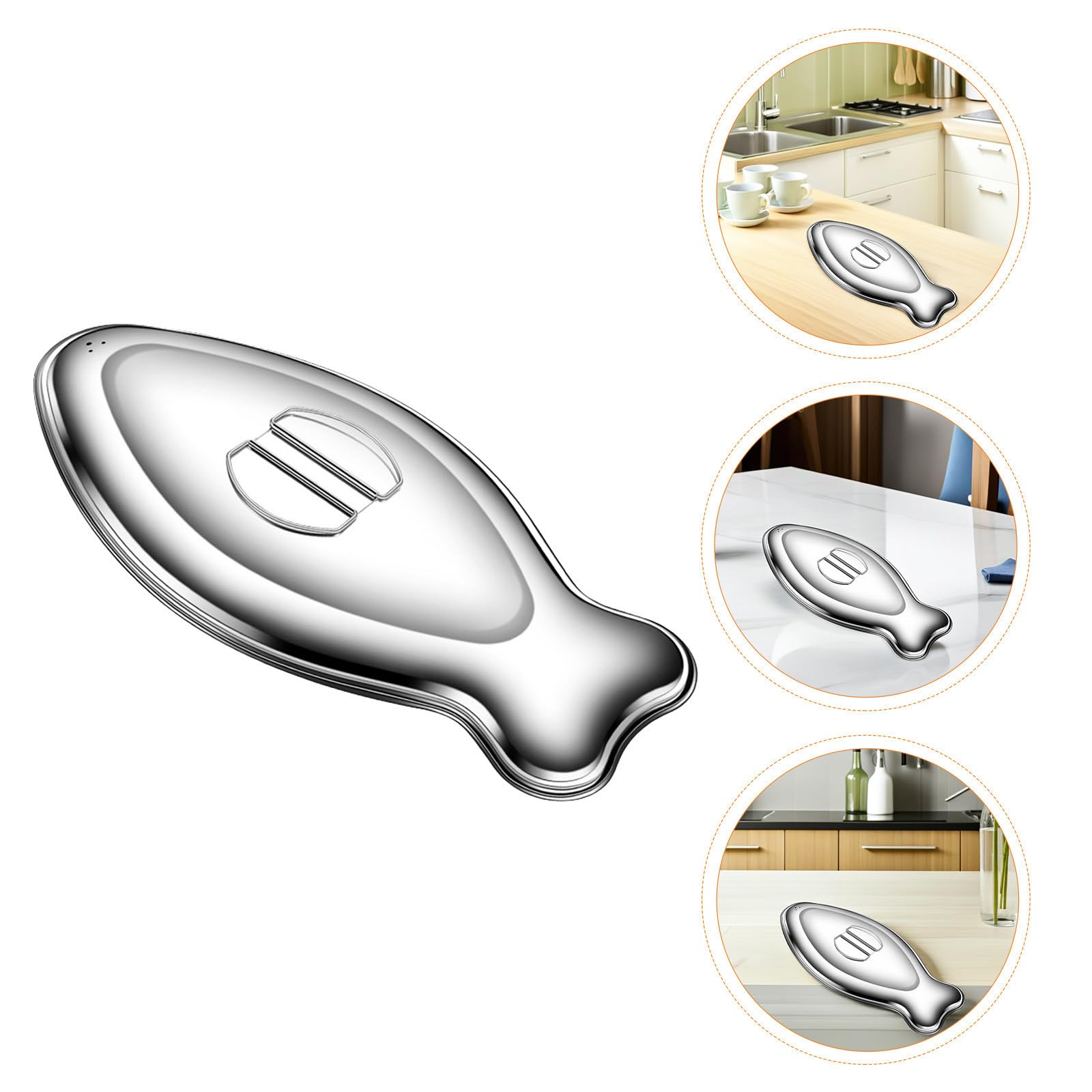 Piatto per Pesce Fumante Ovale in Acciaio Inox Decorativo | Argento, per Cottura di Frutti di Mare Indoor e Griglia Outdoor, Circolazione Vapore Uniforme