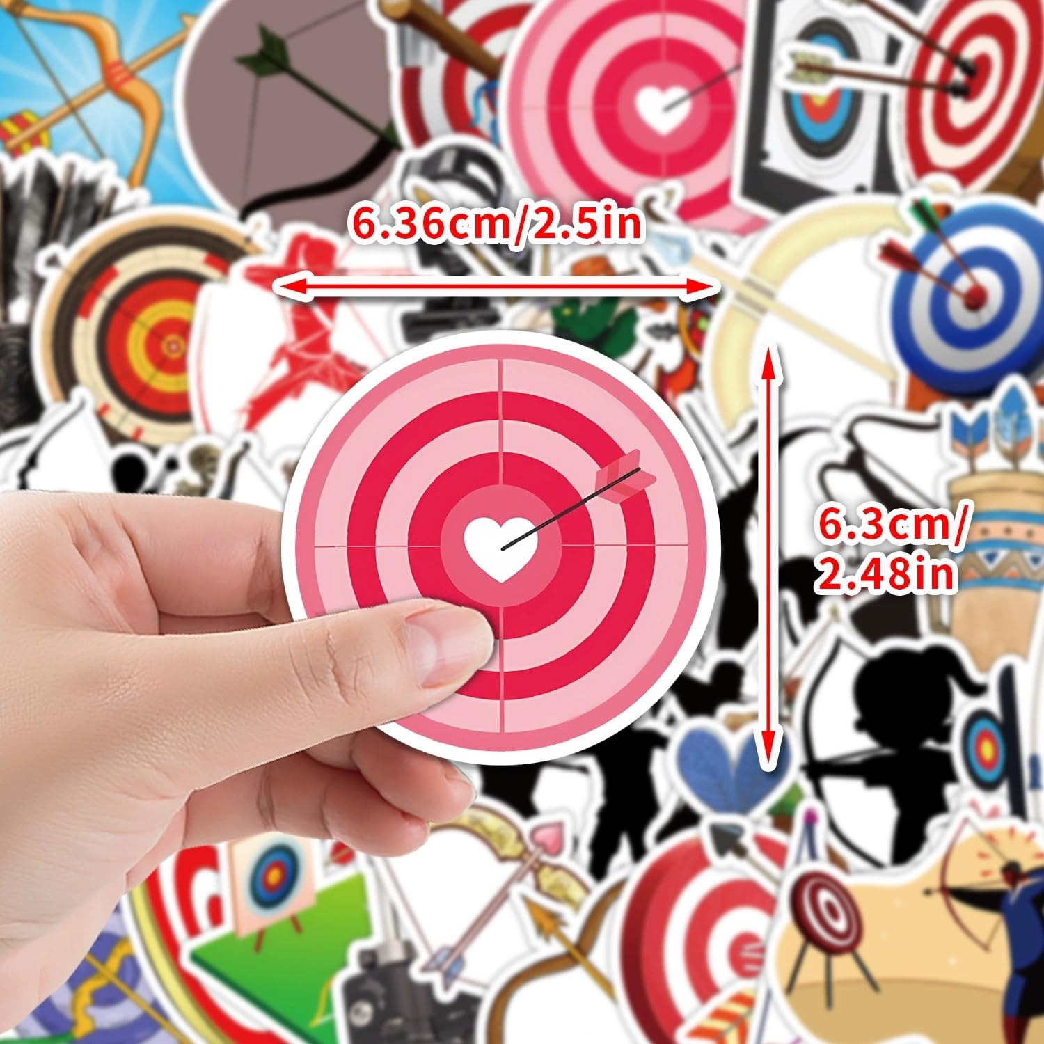 50 Pcs Shooting Sport Stickers Laptop Car Scrapbook Phone Skateboard Suitcase Luggage Bike Shooting Vinyl Waterproof Aesthetic Personalised Stickers for Teens Boys Girls Adults - Image 4