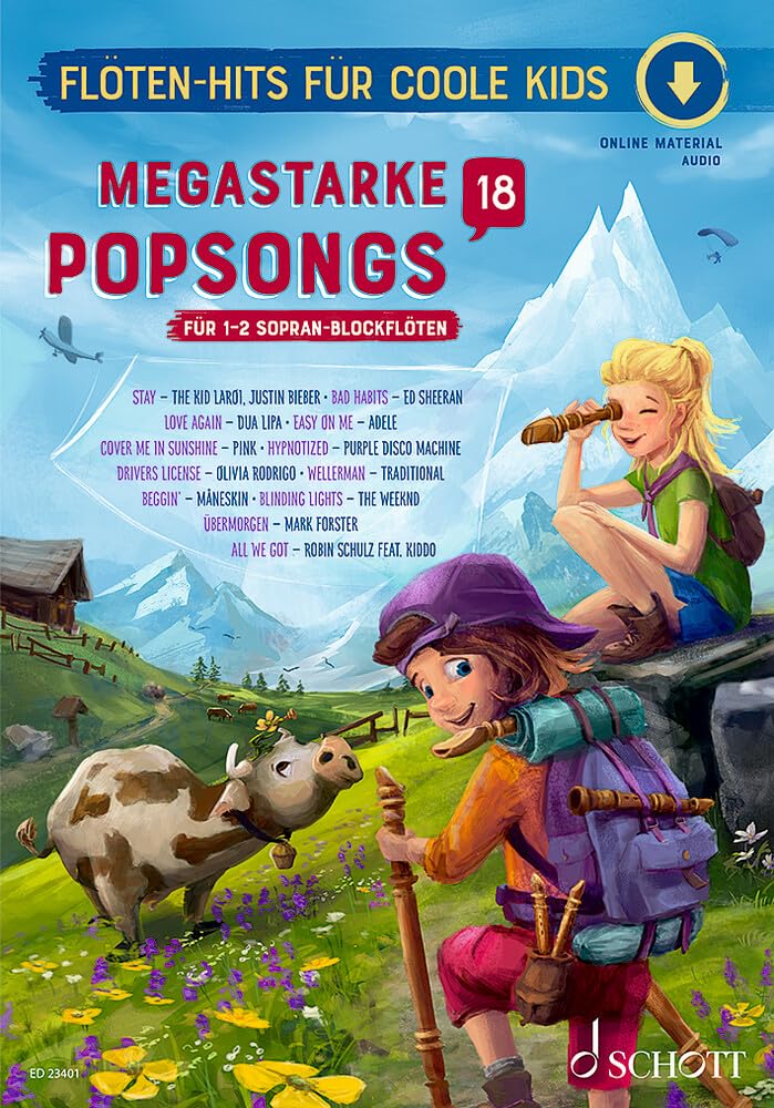 Megastarke Popsongs: Band 18. 1-2 Sopran-Blockflöten. (Flöten-Hits für coole Kids, Band 18)