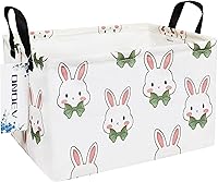 Vista 22 de Cesta de lavandería plegable rectangular, cesta de lona impermeable, cesta de regalo, adecuada para habitación de niños, oficina, ropa, Abeja