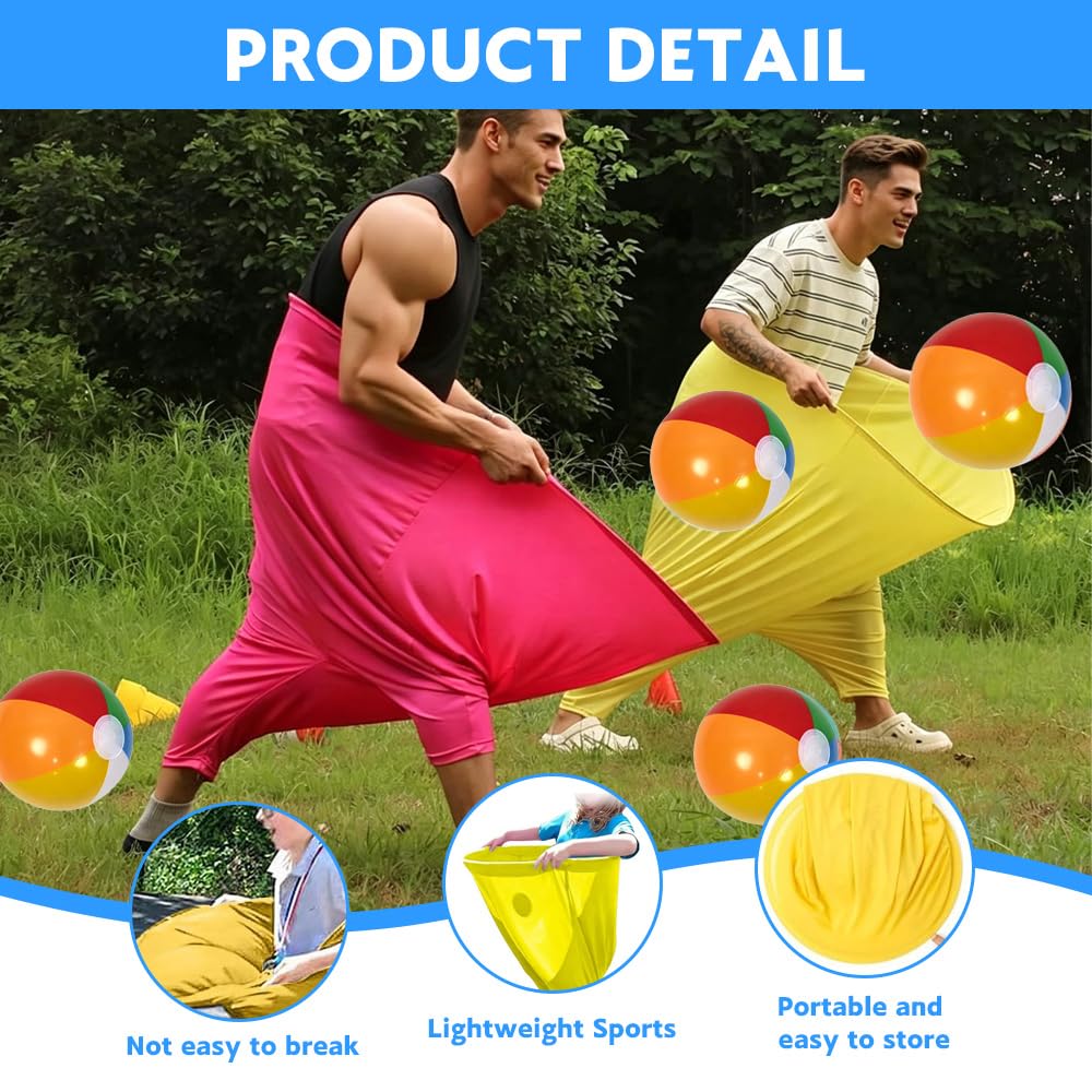 Granny Pants Gioco di lancio, 2 pezzi Granny Pants Yard Game per adulti e bambini, con 10 palline per saltare e 1 pompa per palloncini, gioco all'aperto per feste in giardino, parco, spiaggia