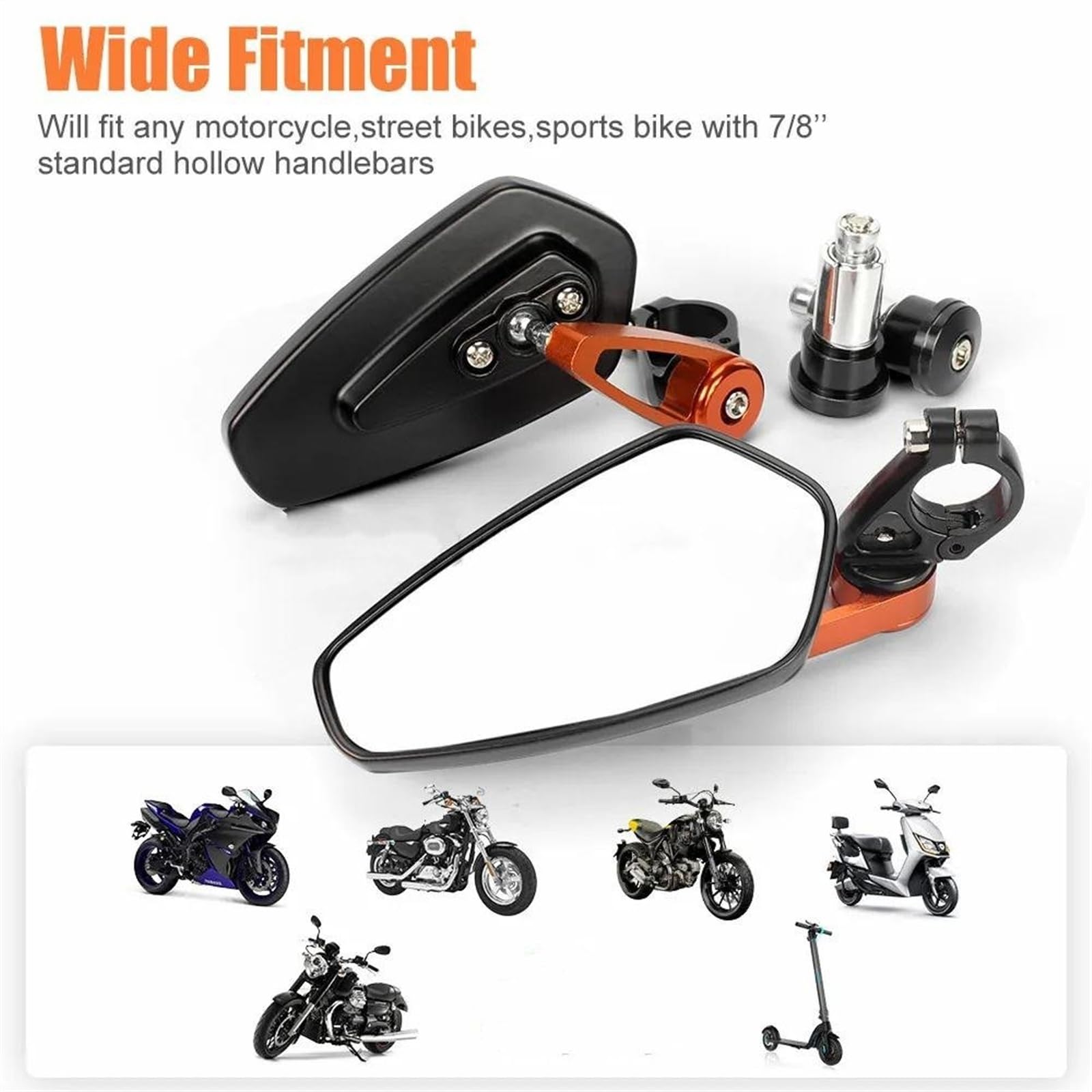 バイク用ミラー セット サイドミ 7/8 