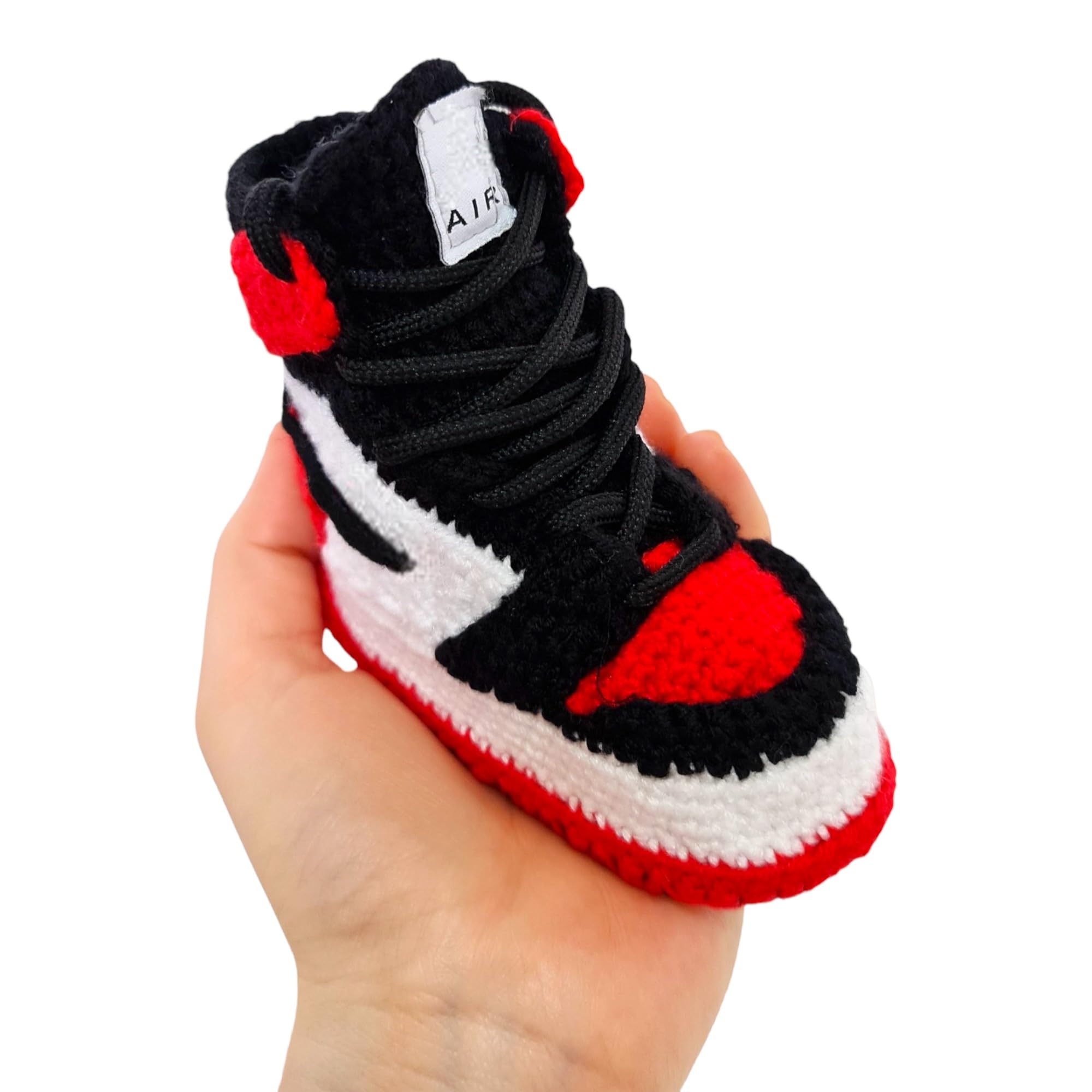 Baby handgemachte individuelle Booties, Neugeborenen Häkel Hausschuhe, Kleinkind gestrickte Sneaker, gemütliche Fleece Krabbelsocken, Lauflernschuhe, weiche Baumwolle Natur Kinderschuhe