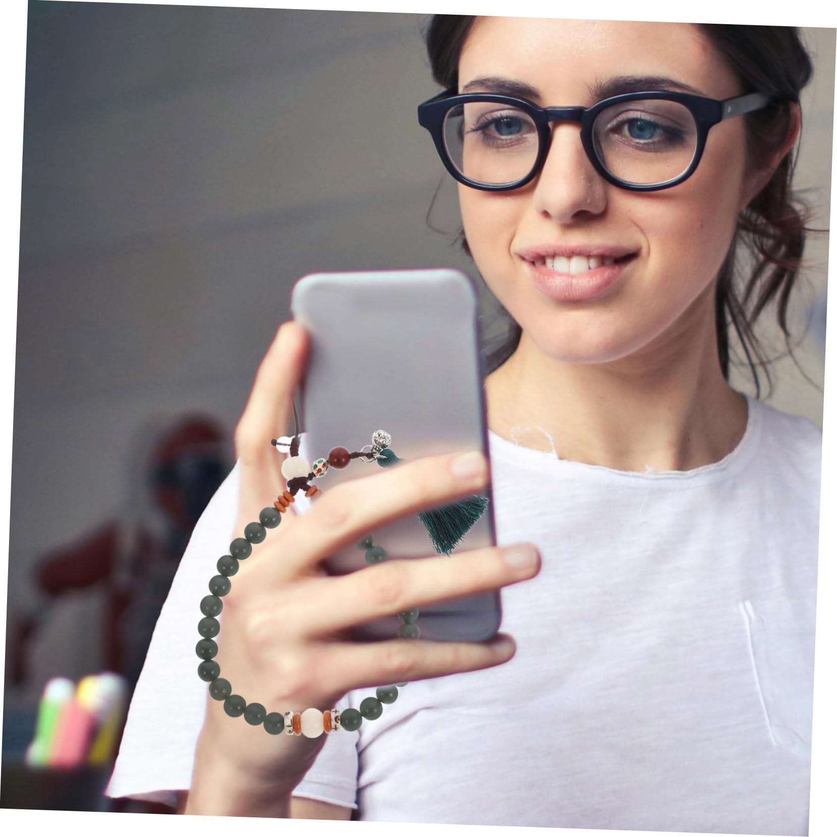 SHINEOFI Cinturino Retrò per Naturale Tracolla per Smartphone Design Vintage per Sicurezza e Stile per Donne e Regali