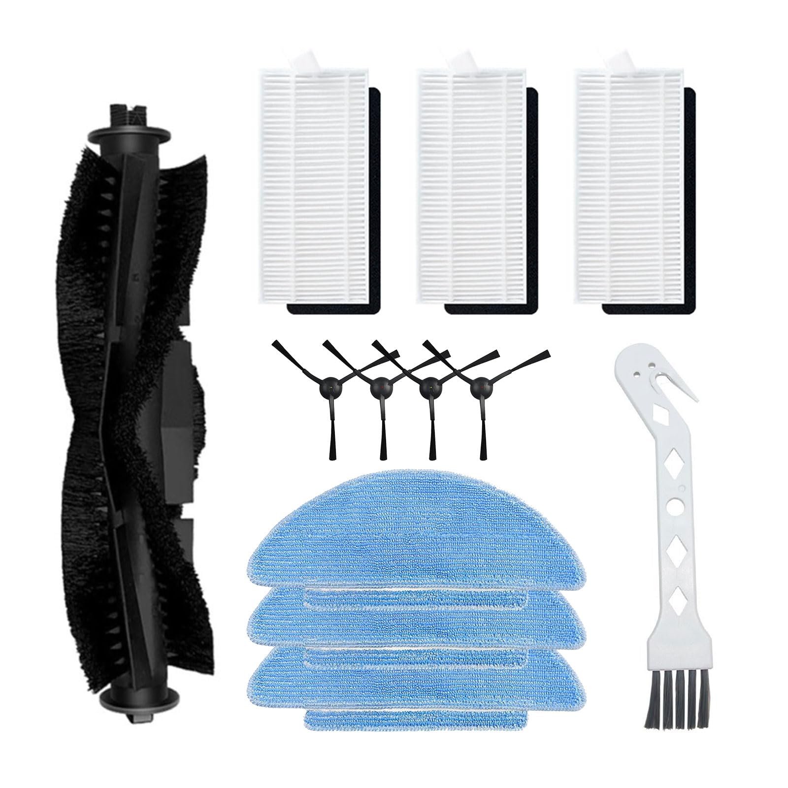 Msioytog HEPA Filter Replacement Part Robot Accessory for Tikom L9000 Main Brush Side Brush Rolling Mopping Cloth Robot