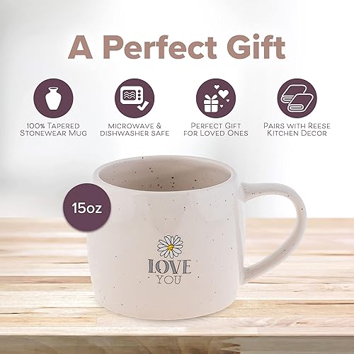 Miniatura 9 de Karma Gifts Reese - Taza de café de cerámica de 16 onzas, lindas tazas para mujeres y hombres, Hello Sunshine