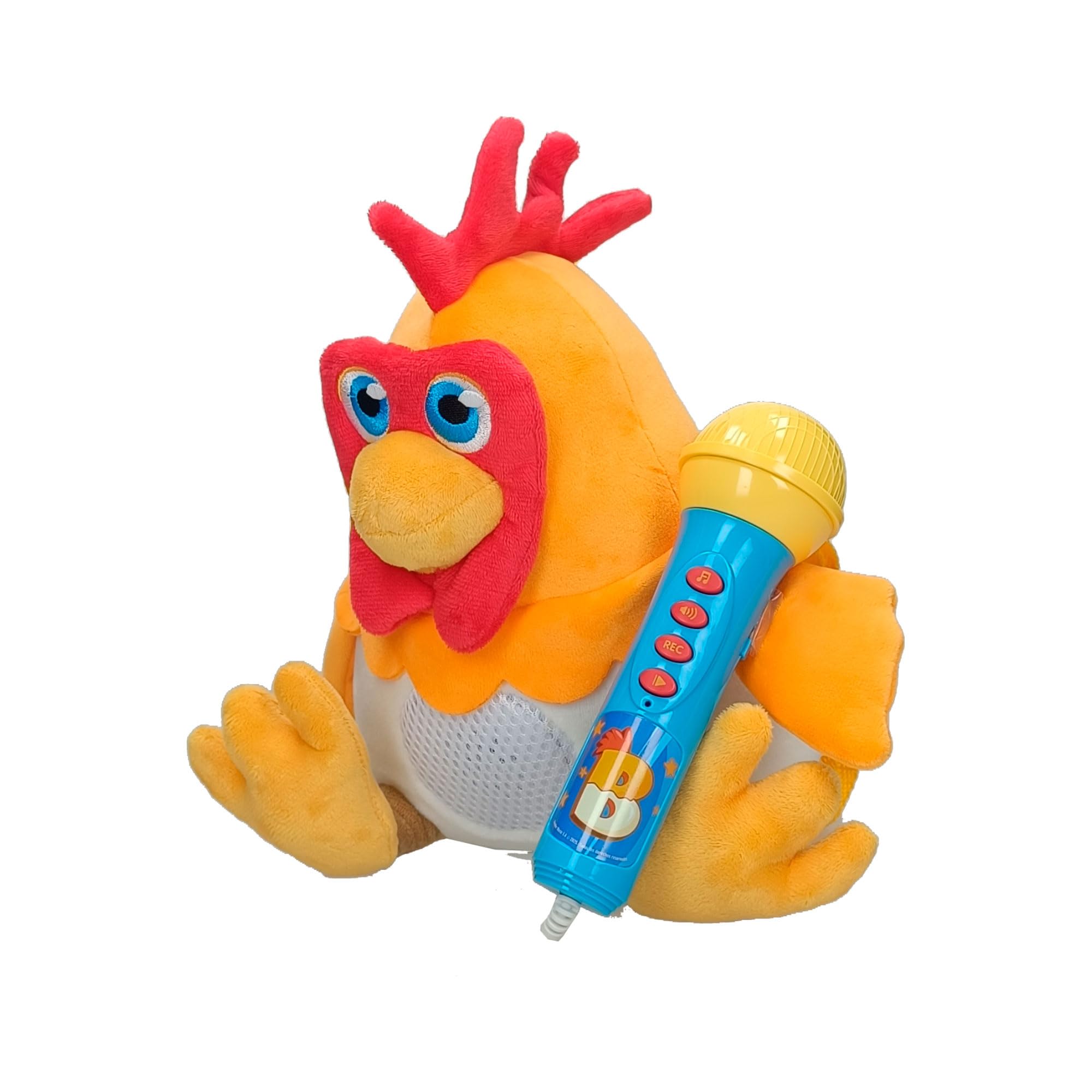 Gallo Bartolito con micrófono. La Granja de Zenón (Reig4935)